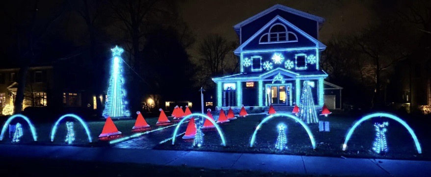 Cogswell Family Light Show, Christmas lights in Flossmoor, IL (photo 1)