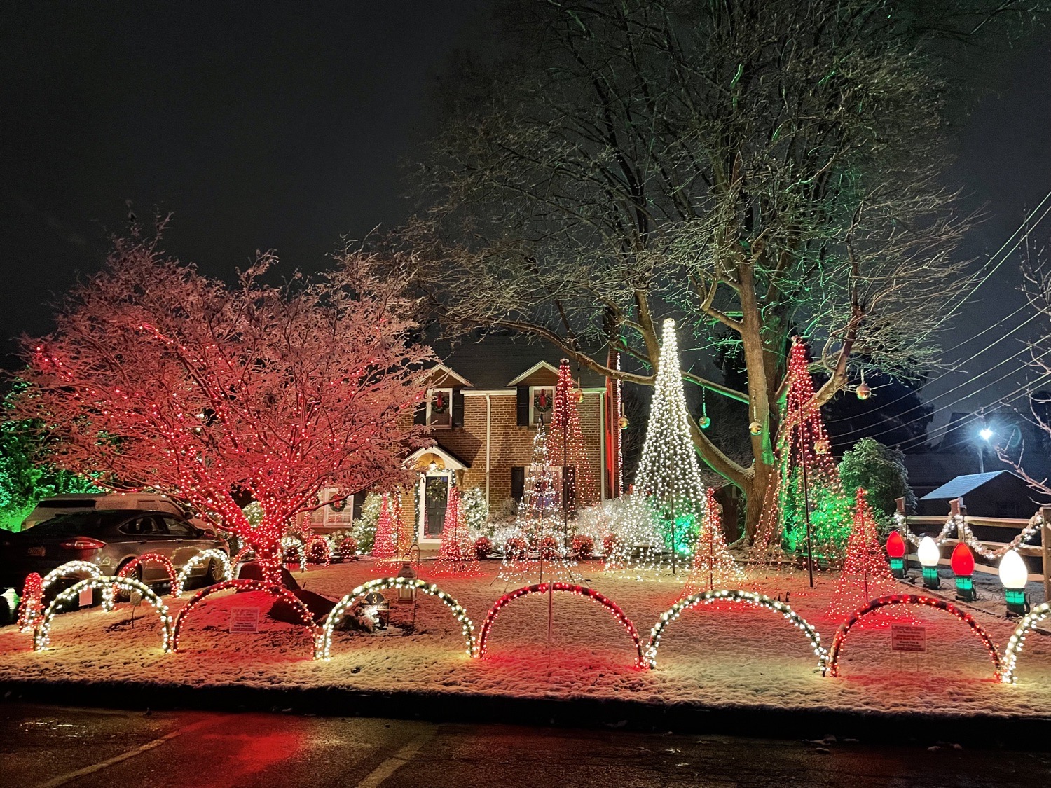 Candy Cane on Pickwick Lane, Christmas lights in Newtown Square, PA (photo 5)