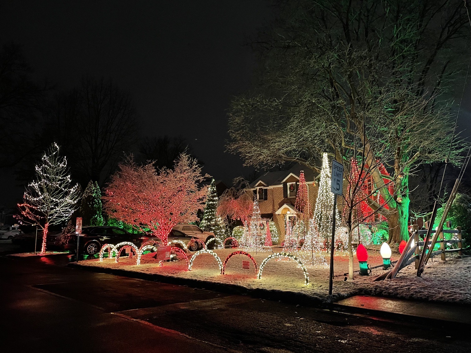 Candy Cane on Pickwick Lane, Christmas lights in Newtown Square, PA (photo 1)