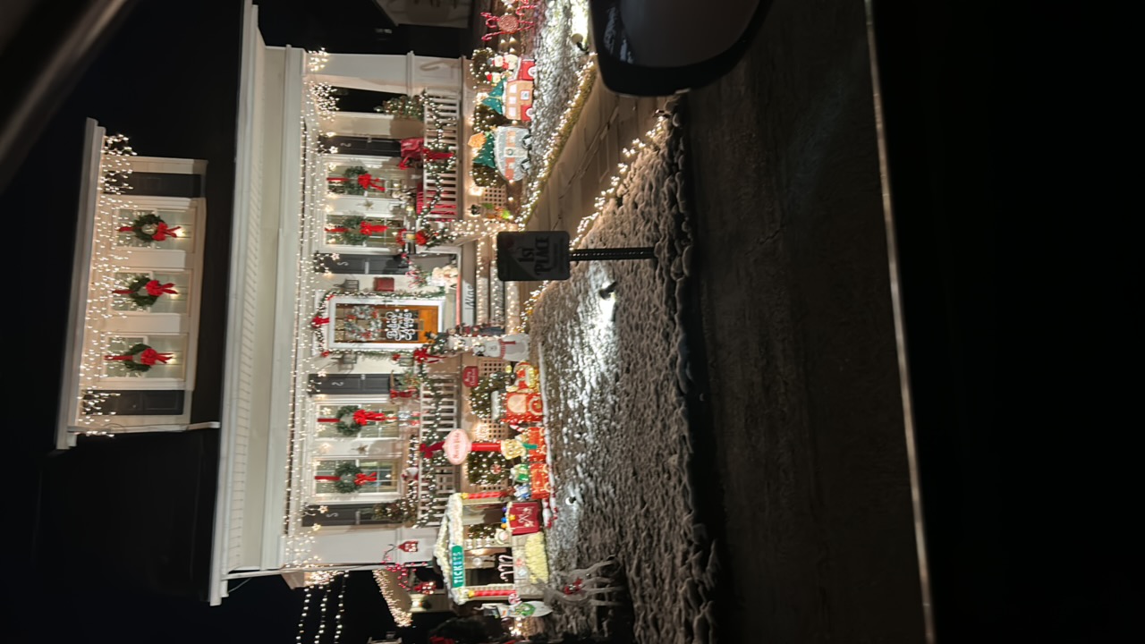 Gingerbread house, Christmas lights in Norristown, PA (photo 1)