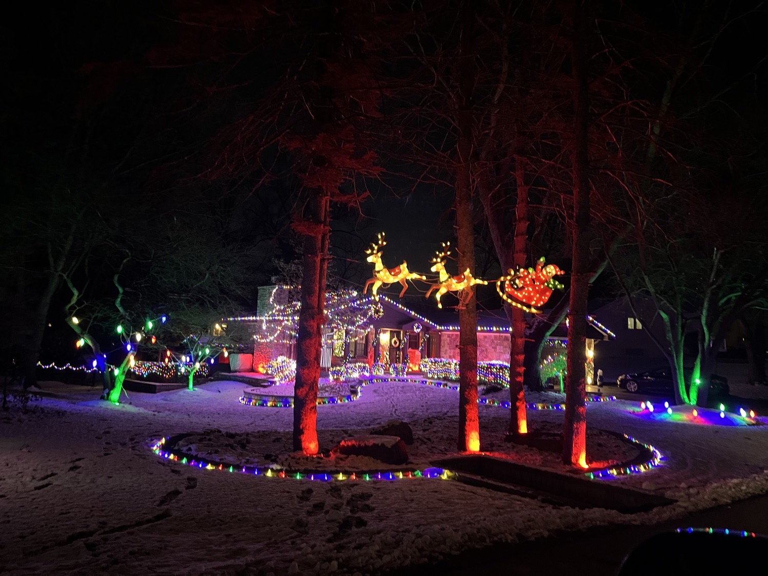 Here Comes Santa!, Christmas lights in Palos Heights, IL (photo 1)