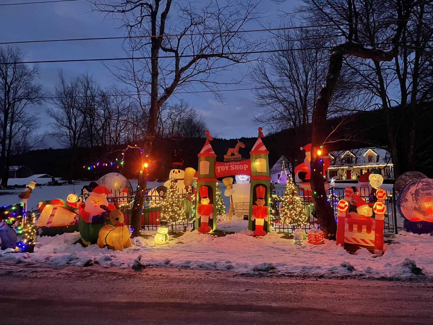 MASSIVE Christmas inflatable display (2024), Christmas lights in Cheshire, MA (photo 1)