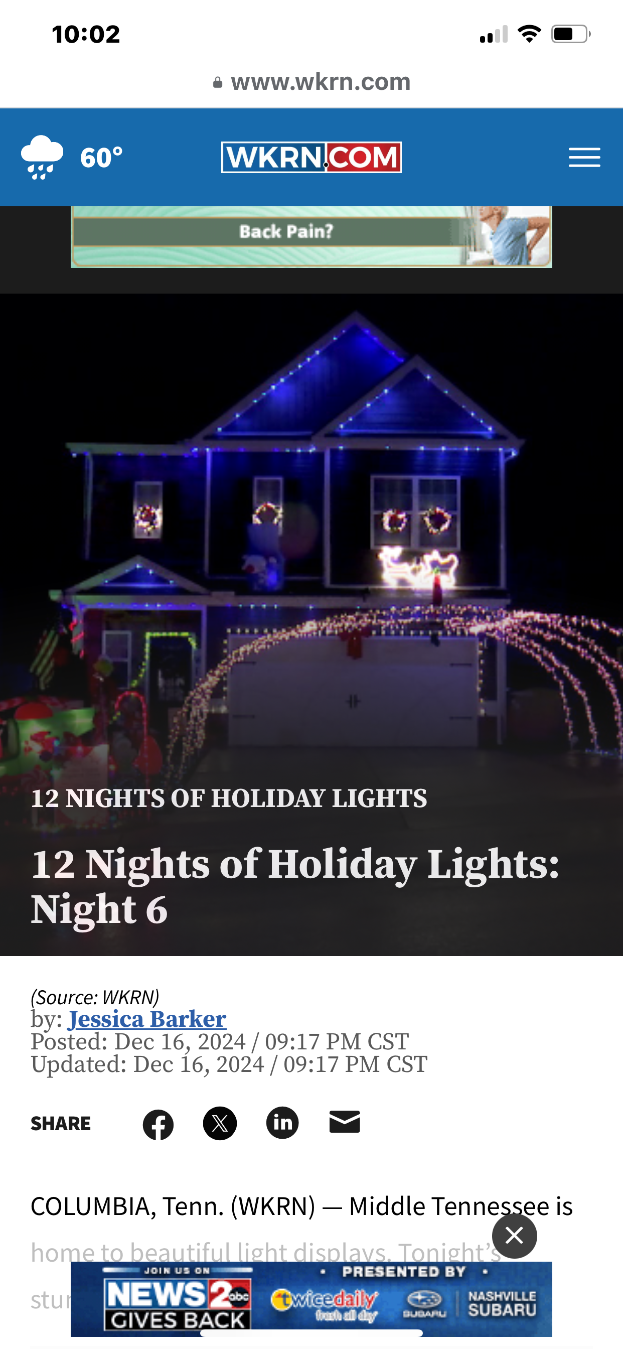 The Orange holiday Light Show: Shining For Foster Families, Christmas lights in Columbia, TN (photo 1)