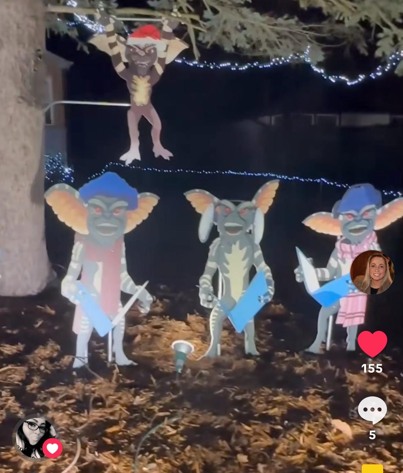 Gremlins, Christmas lights in Homewood, IL (photo 1)