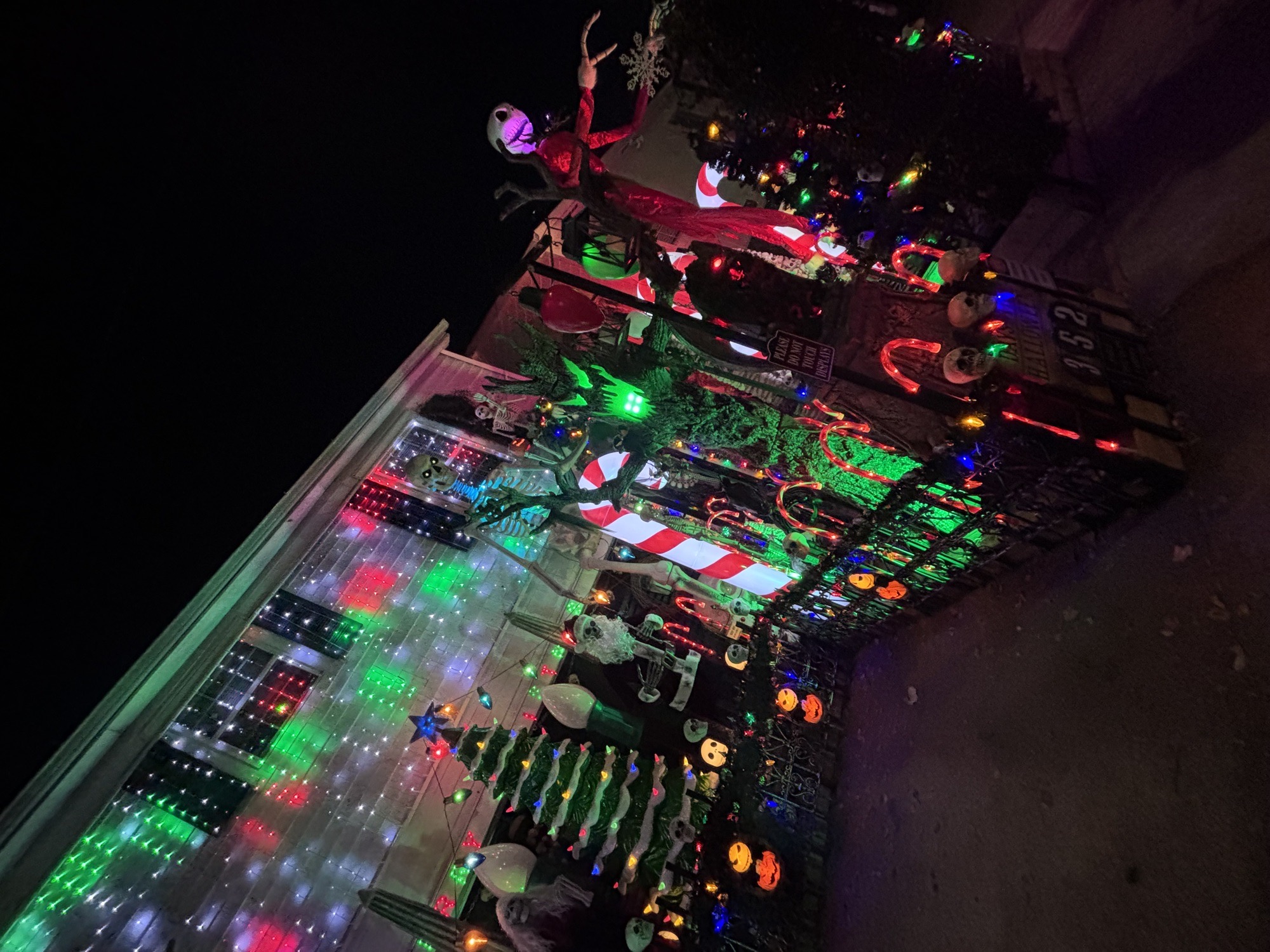 The Skeleton House, Christmas lights in Houston, TX (photo 2)