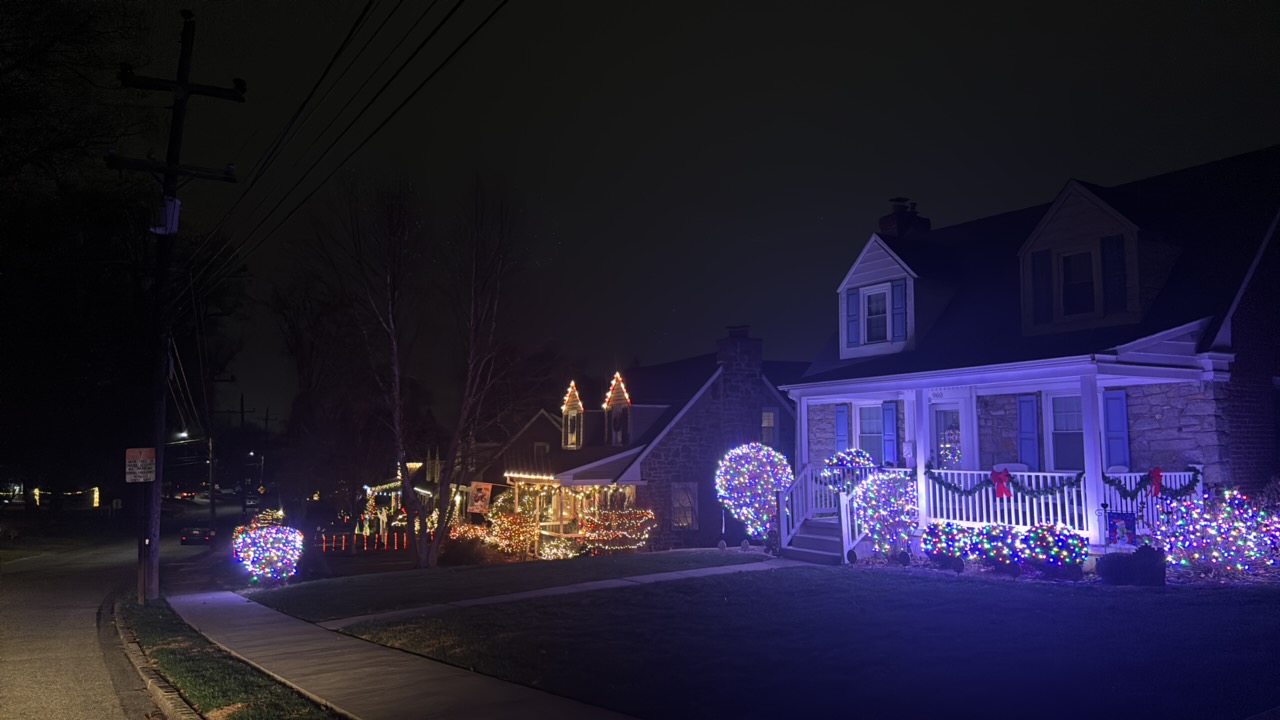Wild West Village, Christmas lights in Springfield, PA (photo 1)