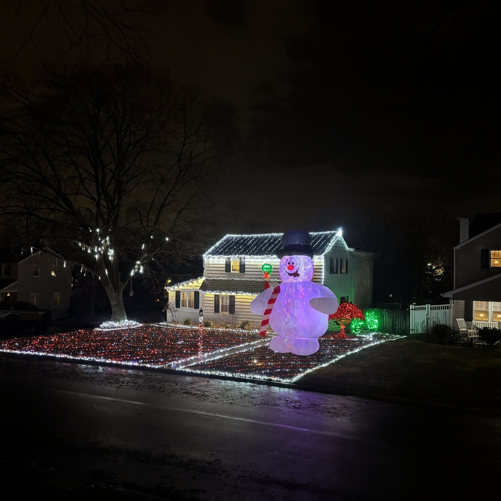 “The house sure does look swell Clark...”, Christmas lights in Oreland, PA (photo 1)