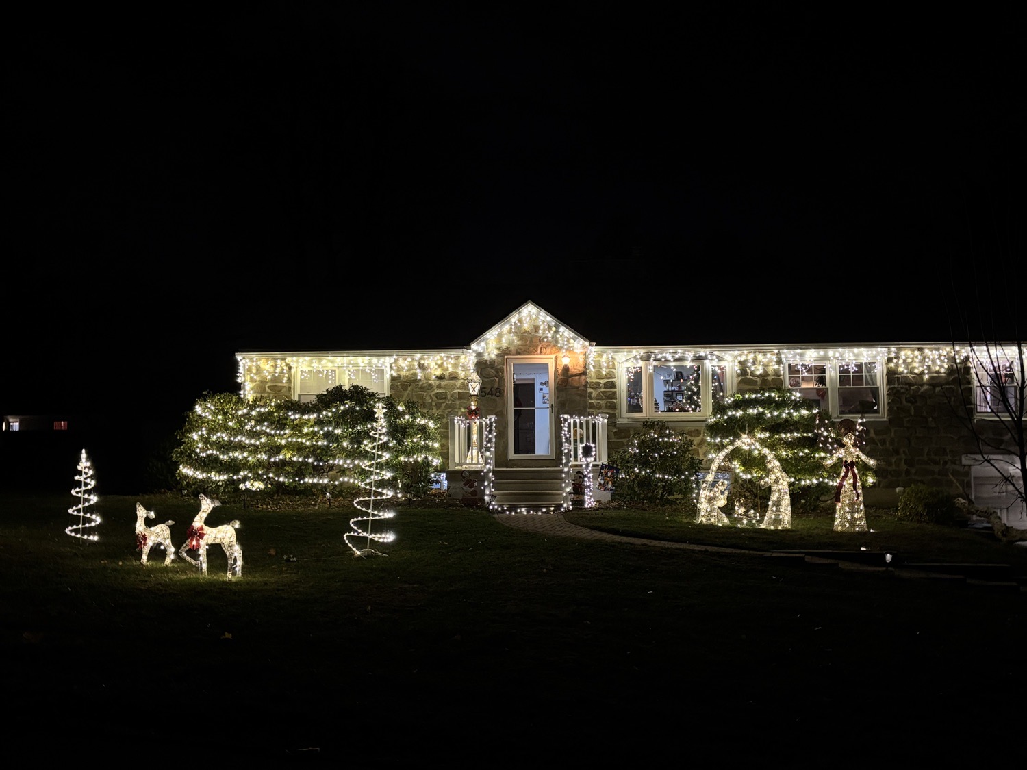 House In West Goshen, Christmas lights in West Chester, PA (photo 1)