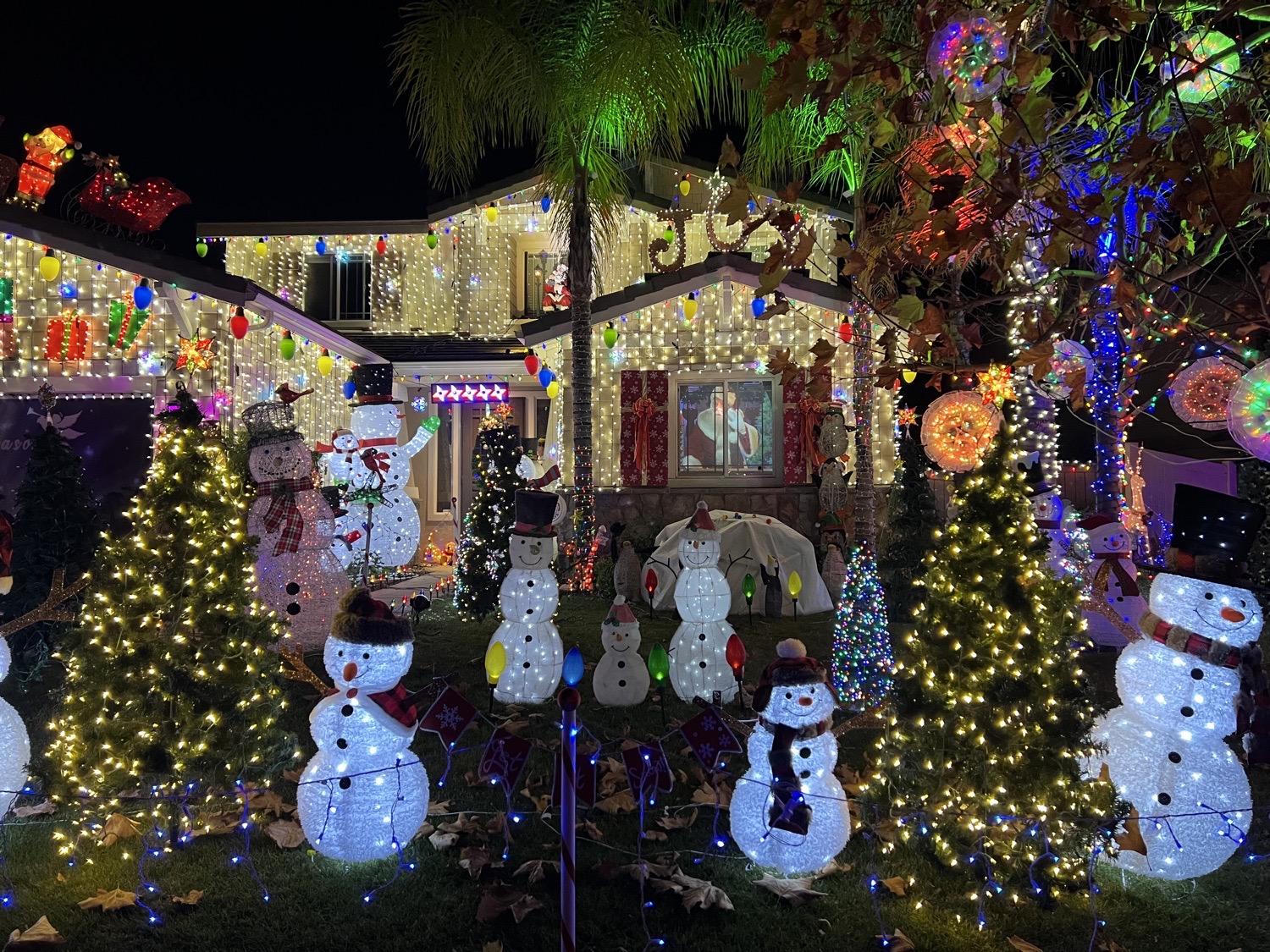 Snowmen Gone Wild, Christmas lights in Temecula, CA (photo 1)