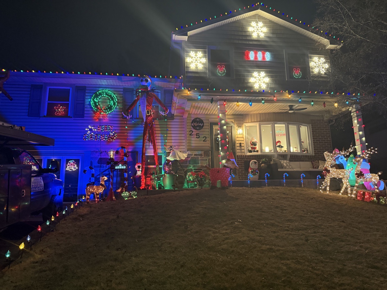 Jack Skellington Christmas Town, Christmas lights in Broomall, PA (photo 1)