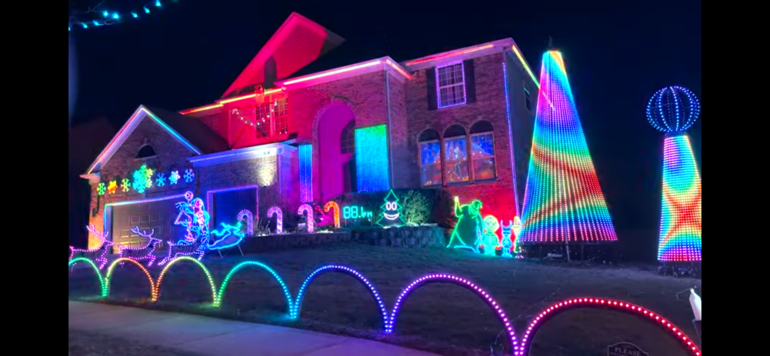 Skellington Manor of Sterling Oaks Light Show, Christmas lights in Streamwood, IL (photo 1)