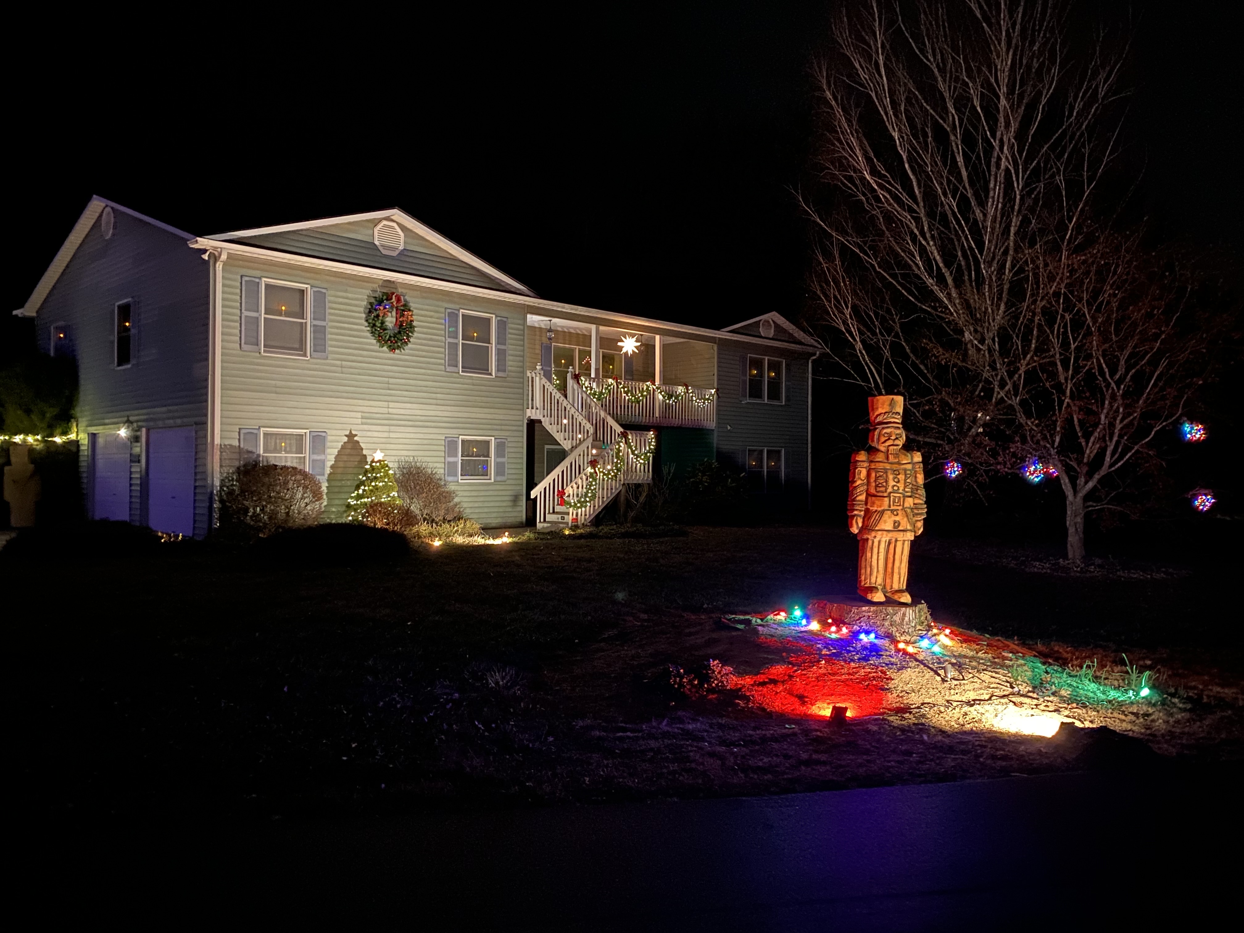Carved Nutcracker, Christmas lights in Black Mountain, NC (photo 2)
