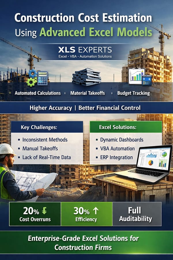 Construction Cost Estimation Using Advanced Excel Models for Enterprise Project Control