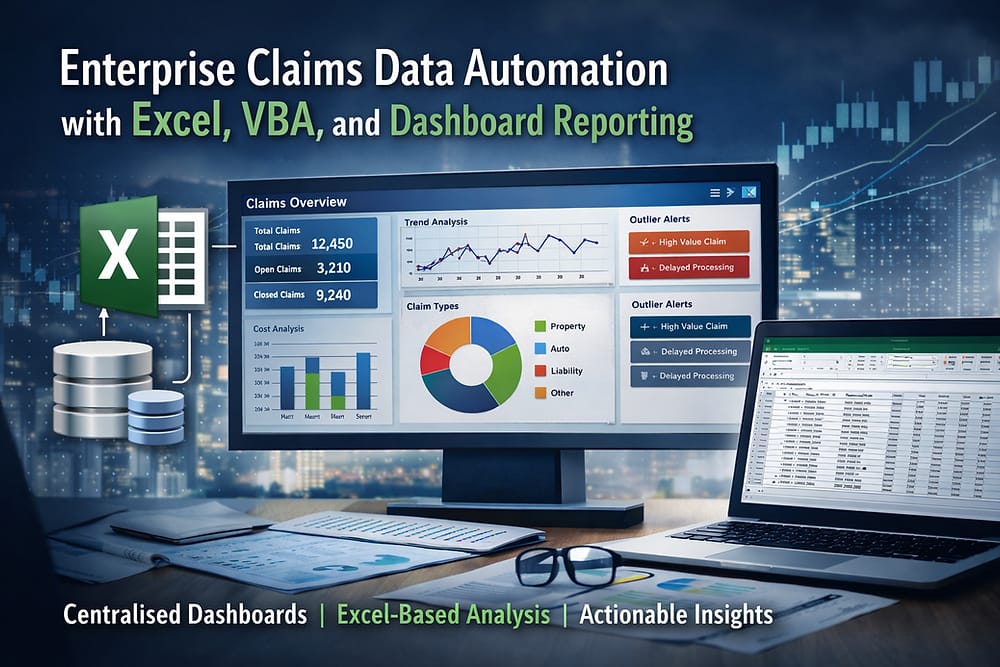 Enterprise Claims Data Automation with Excel, VBA, and Dashboard Reporting