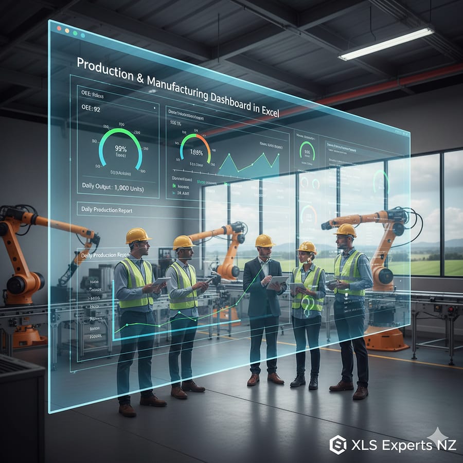 Production & Manufacturing Dashboard in Excel: Get Expert Help to Build Your KPI Tracker