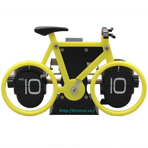 Đồng hồ lá lật hình xe đạp