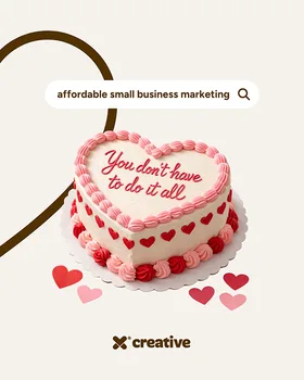 Social graphic: marketing cake metaphor.