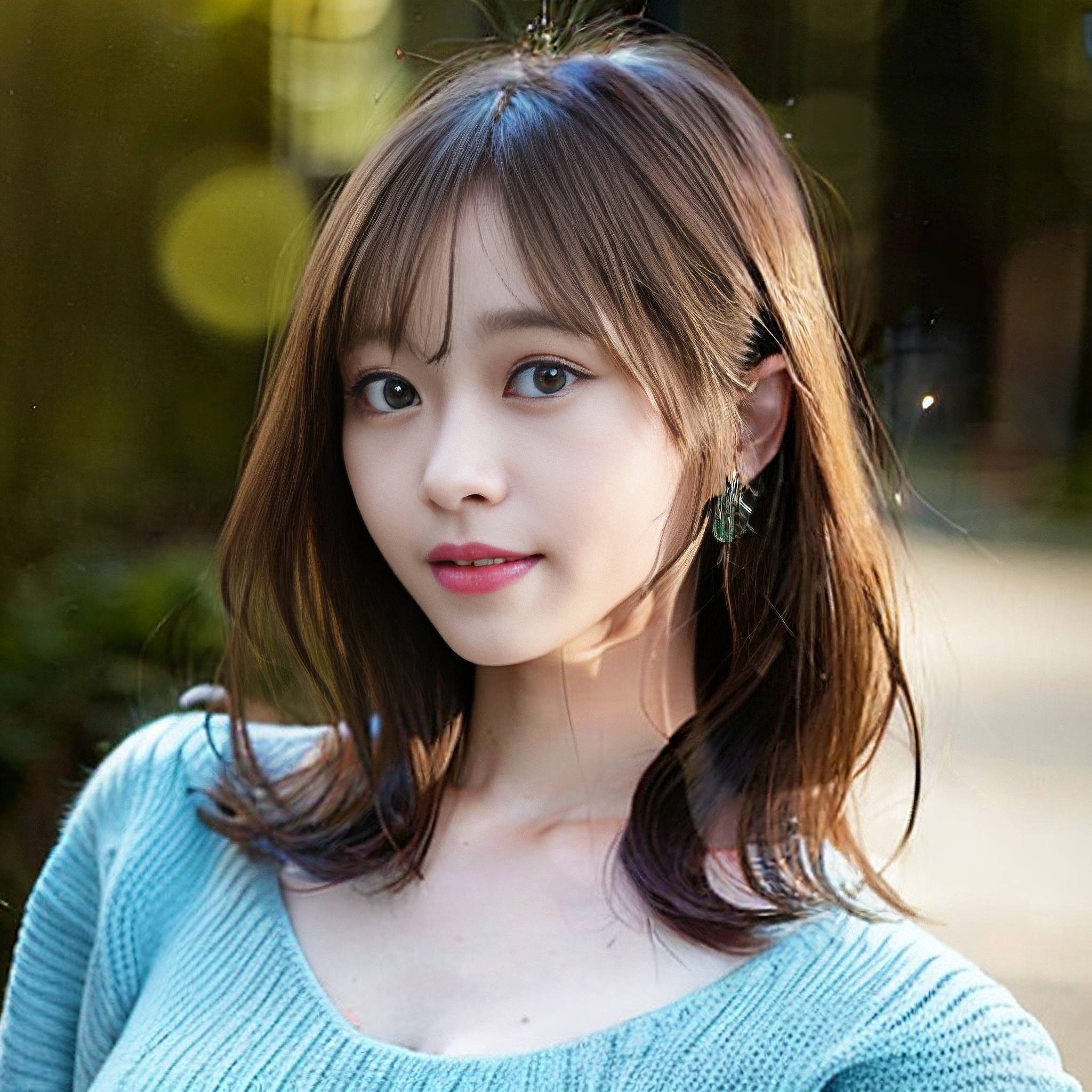 a young woman is smiling while holding a pink flower 