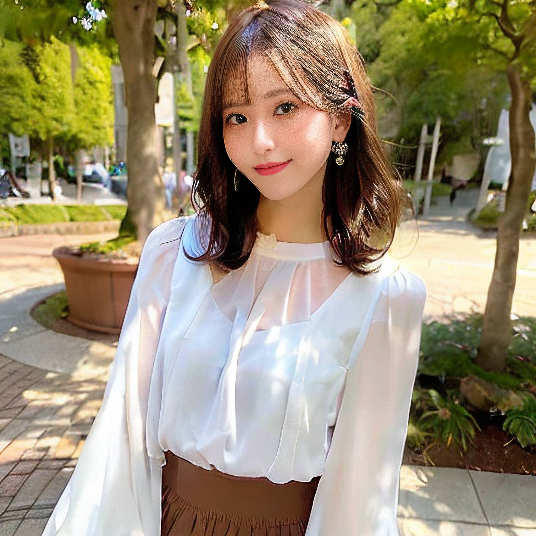 a woman in a white dress with a pink bow tie 