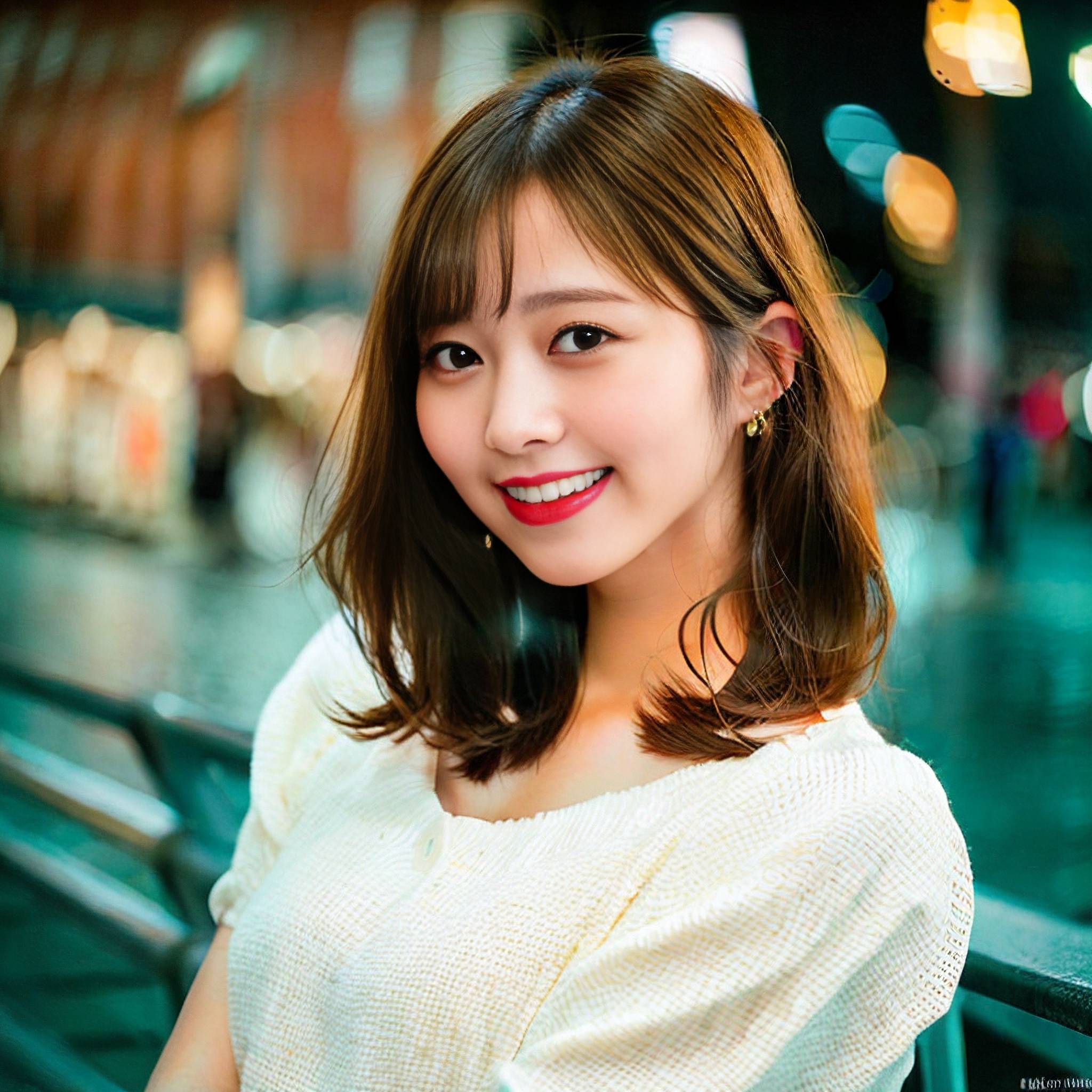 a beautiful young woman smiling at the camera 