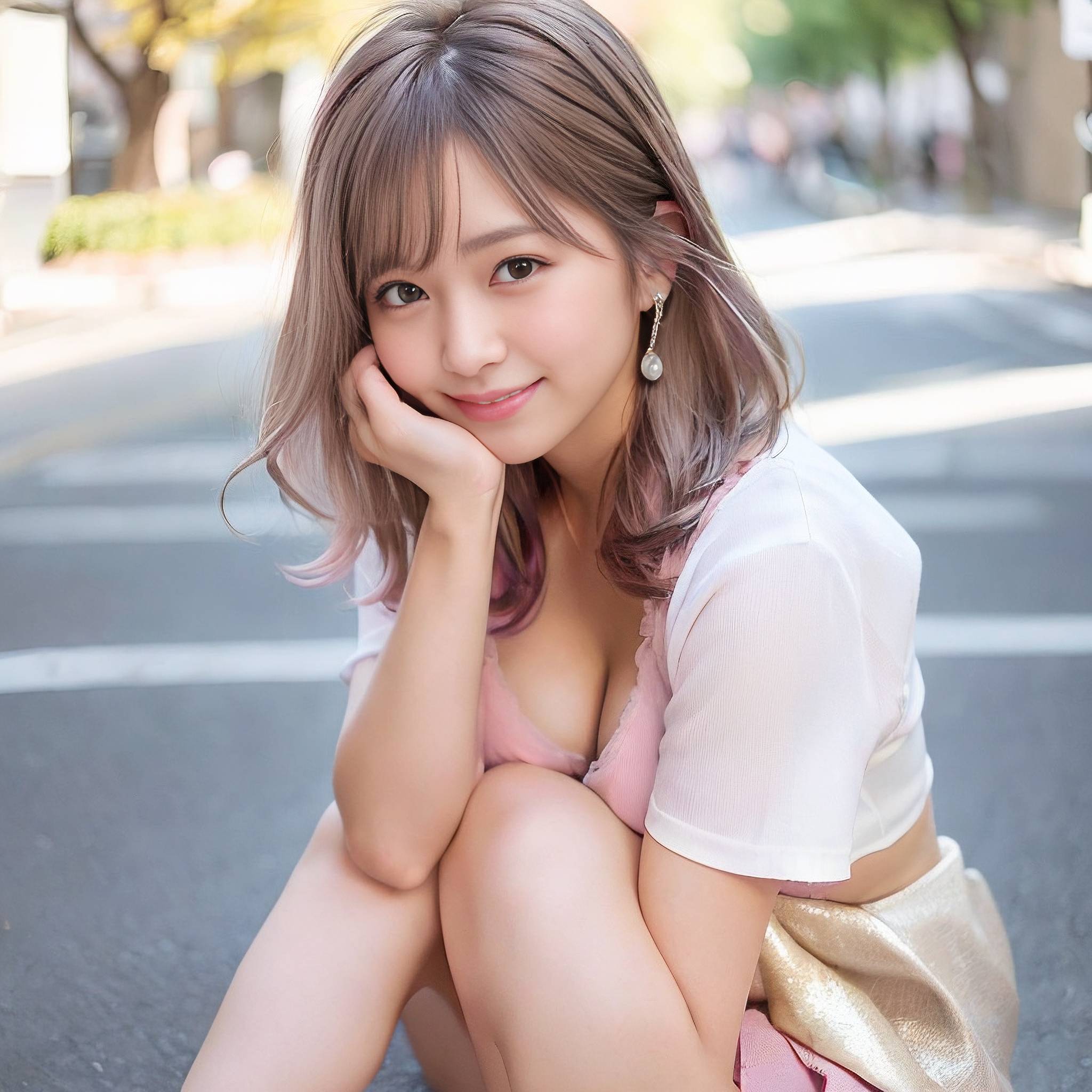 a young woman is talking on a cell phone 