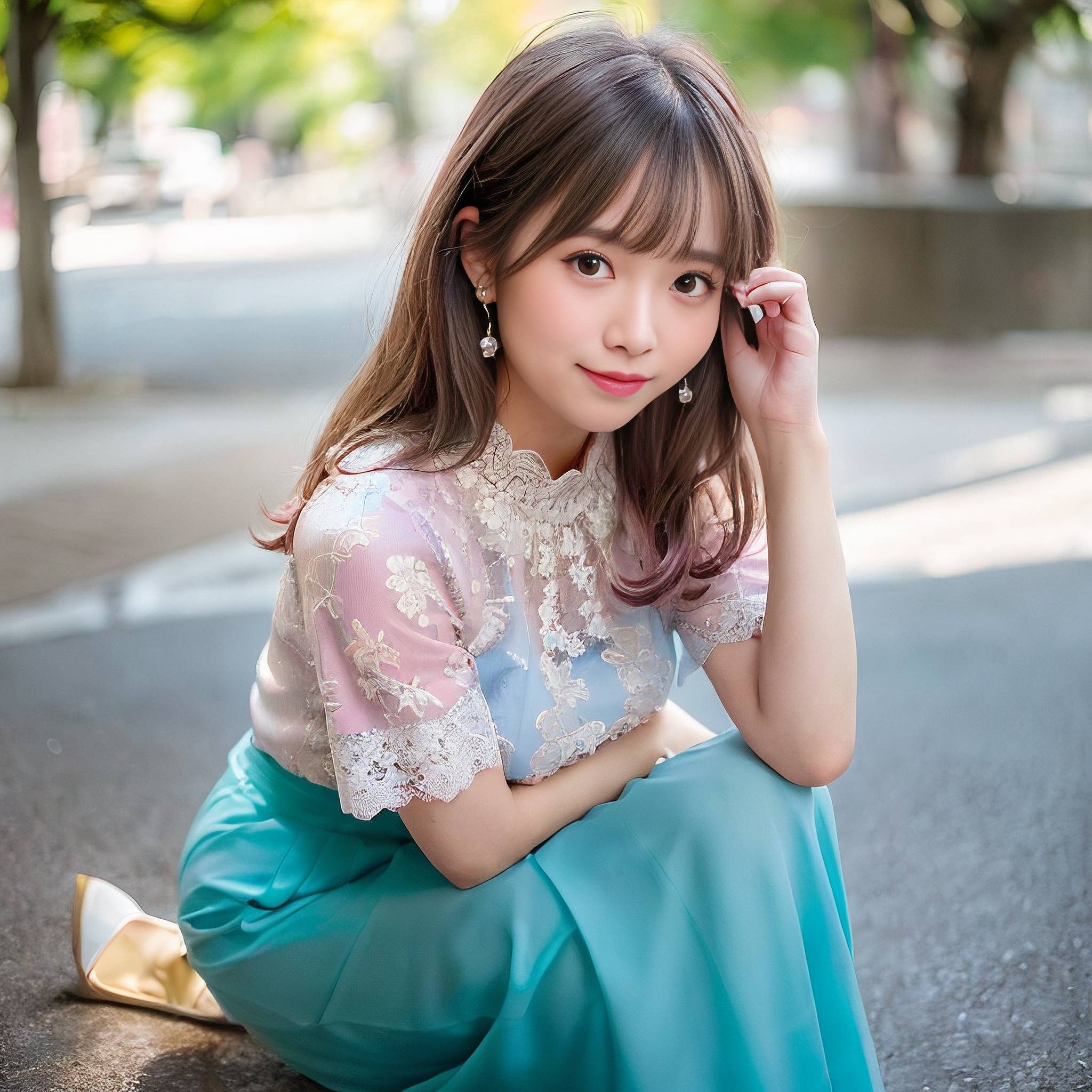 a young girl is talking on her cell phone 