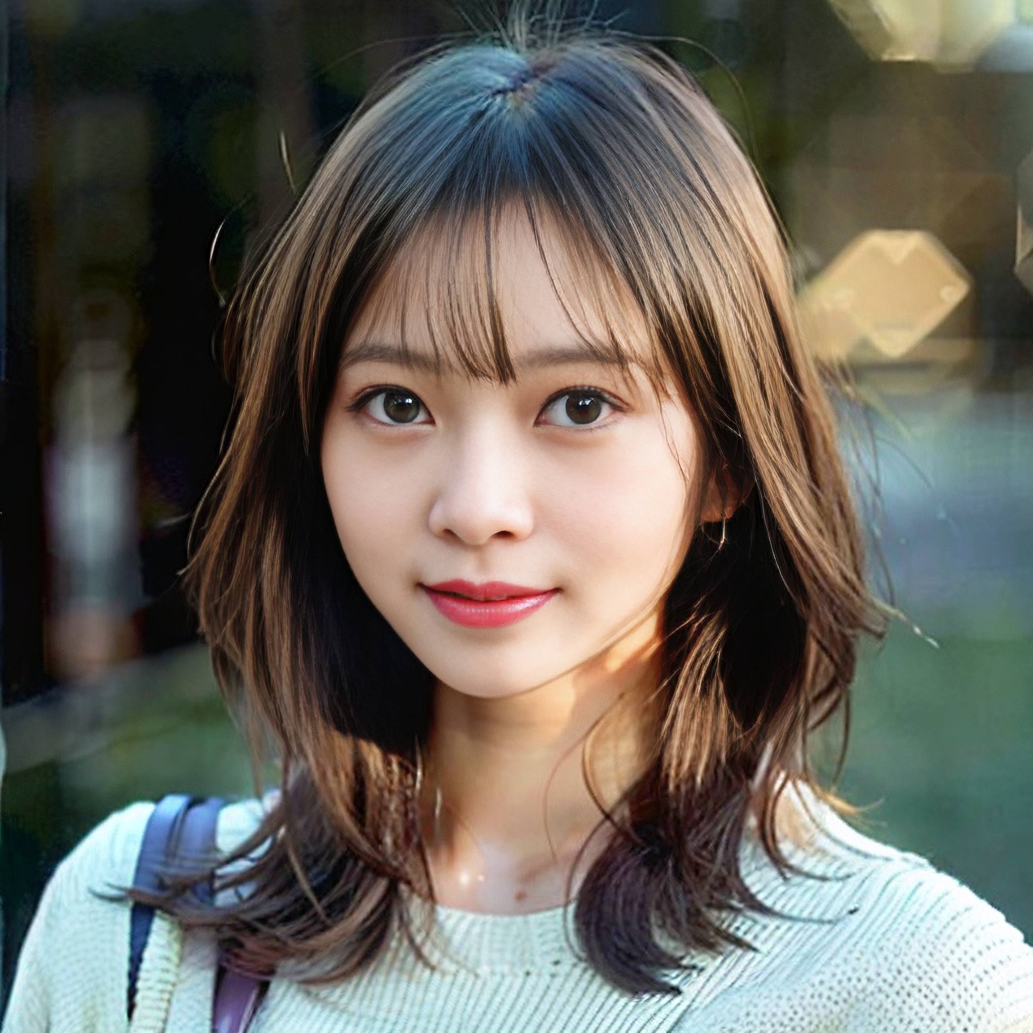 a beautiful young woman standing in front of a window 