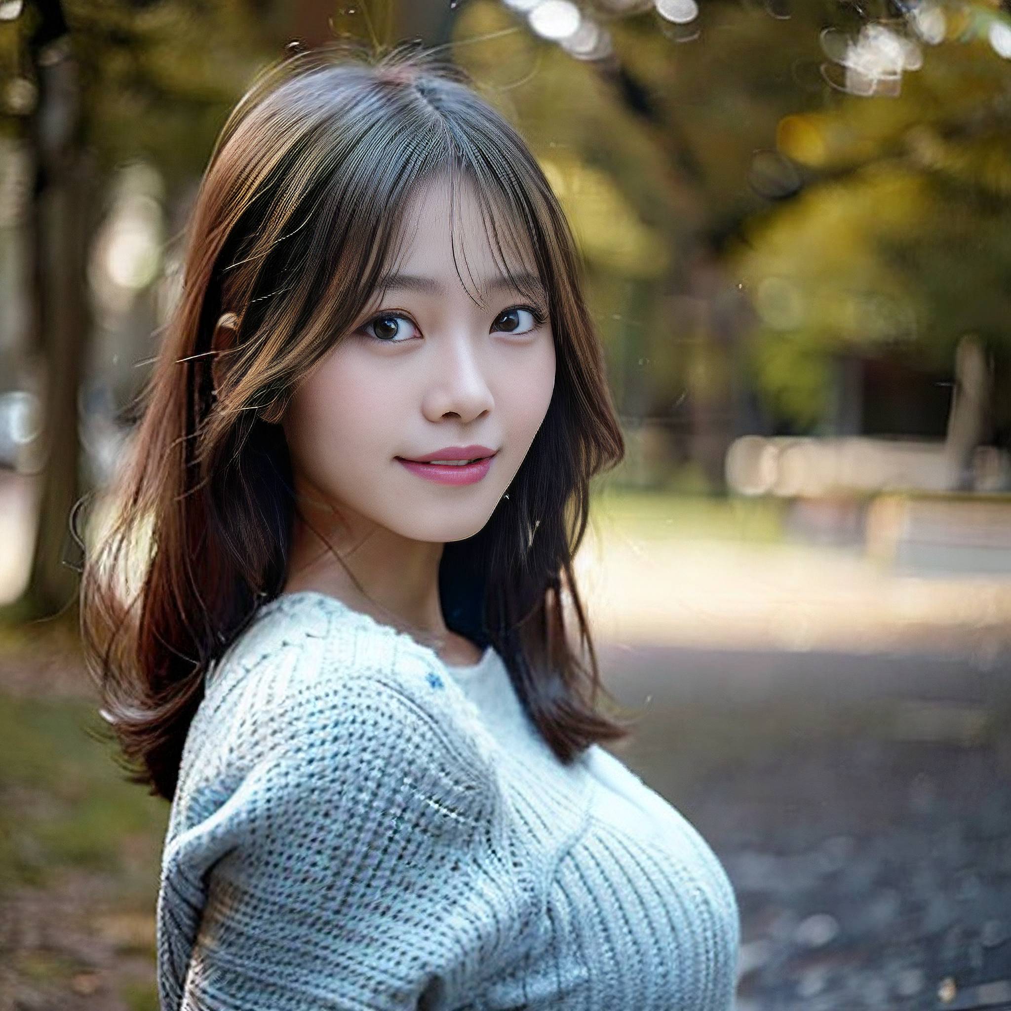 a beautiful young woman posing for a picture 