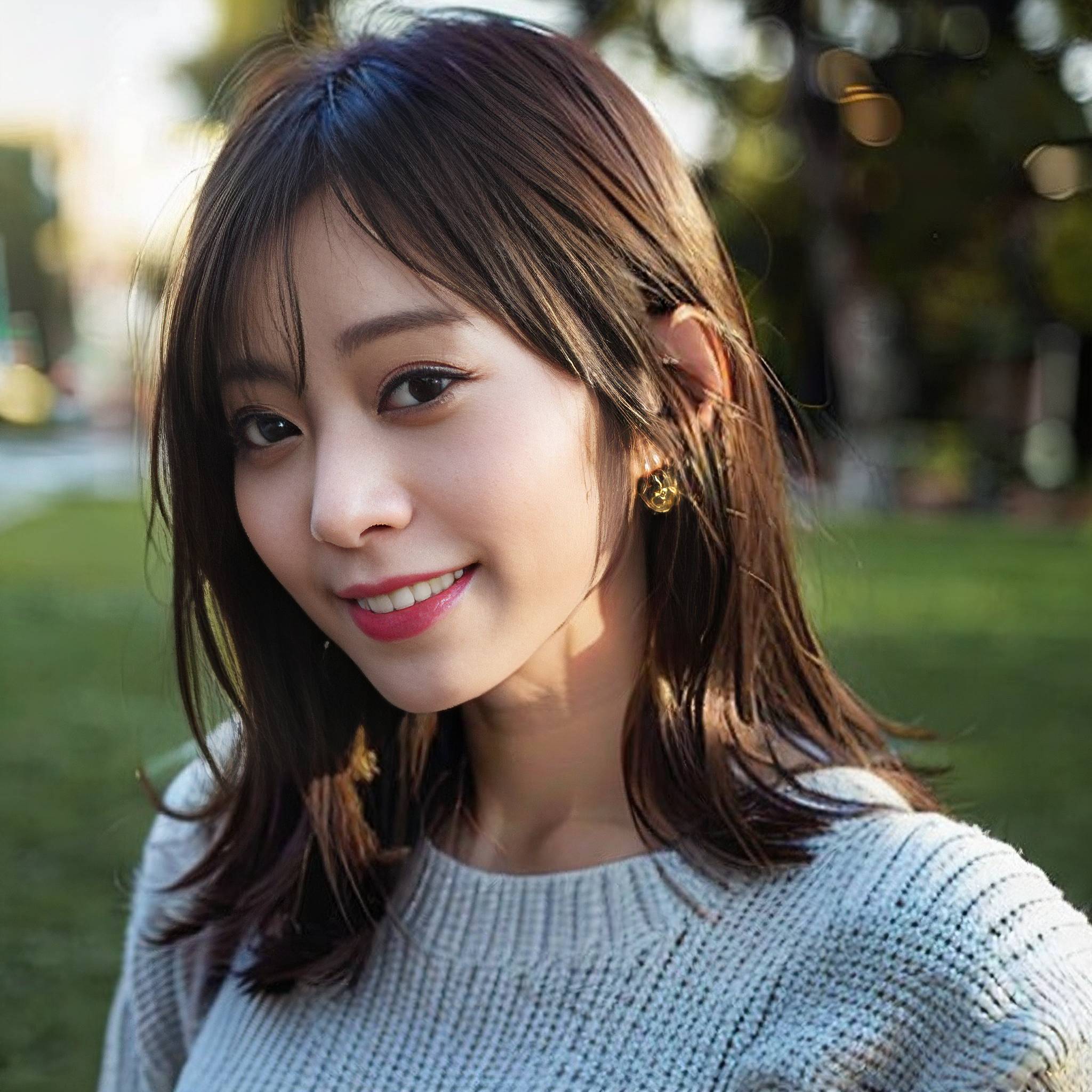 a young woman smiles as she poses for a picture 