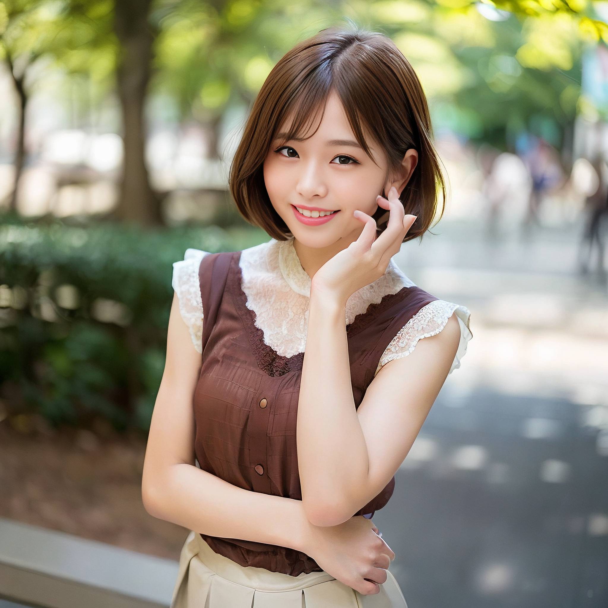 a woman is holding a cell phone to her ear 