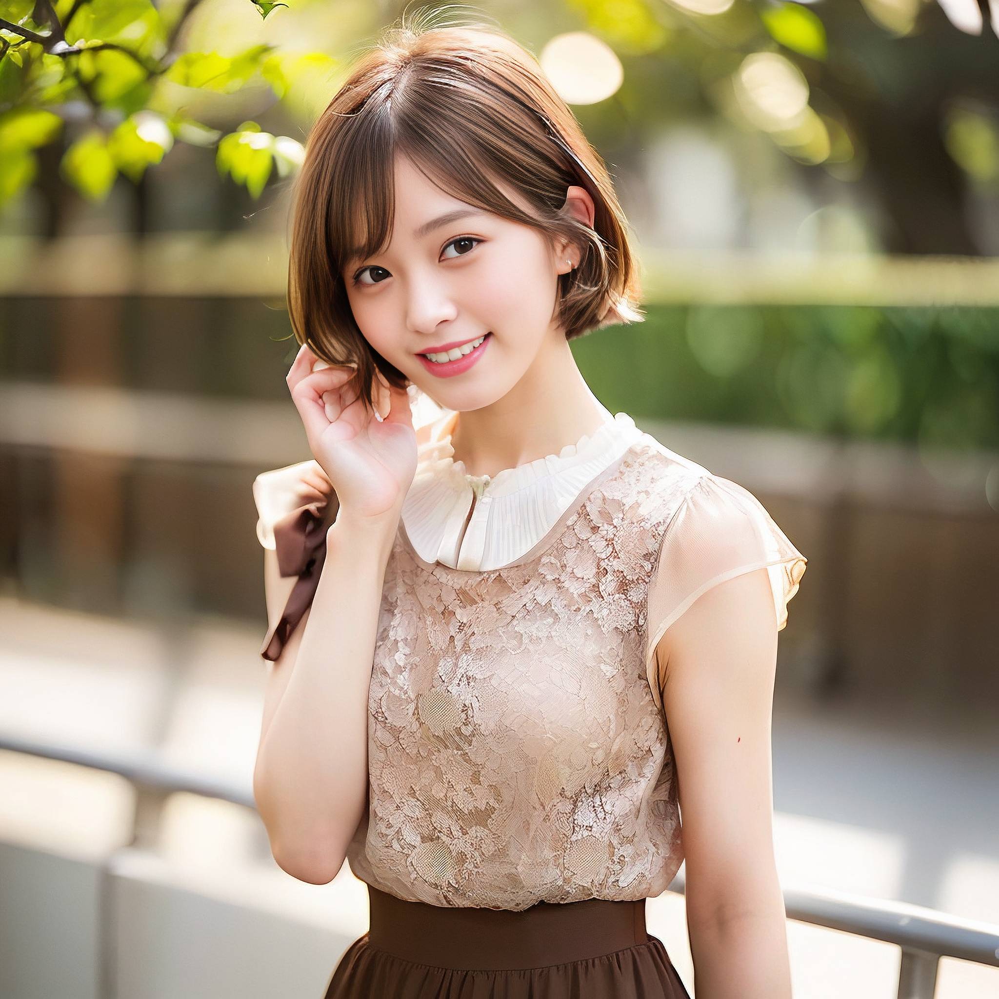 a young woman is talking on a cell phone 