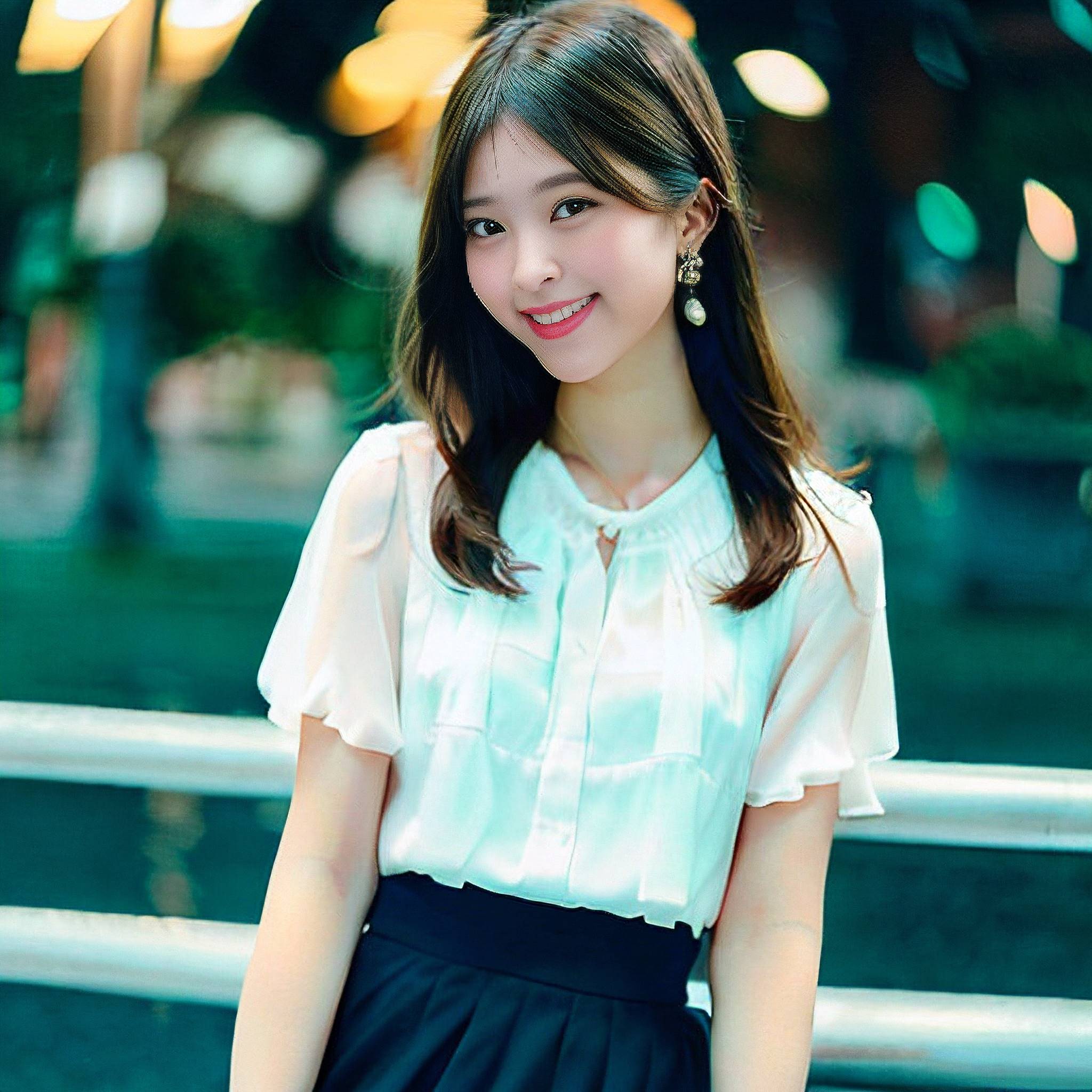 a beautiful young woman posing for a picture 