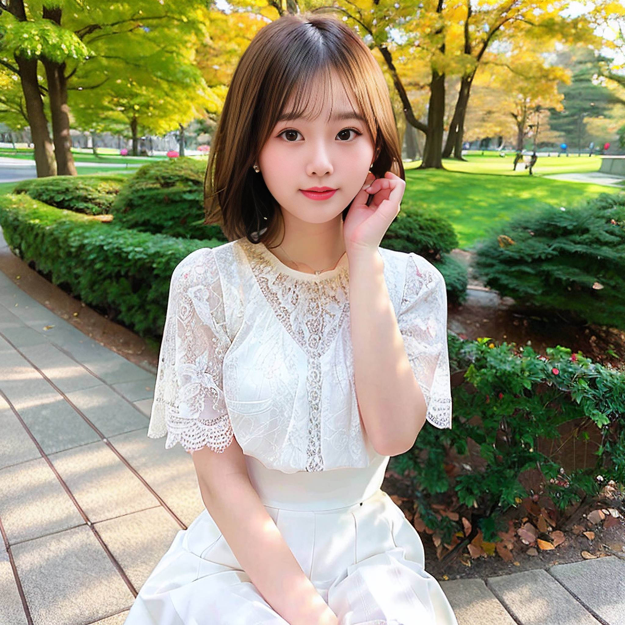 a beautiful young woman posing for a picture 