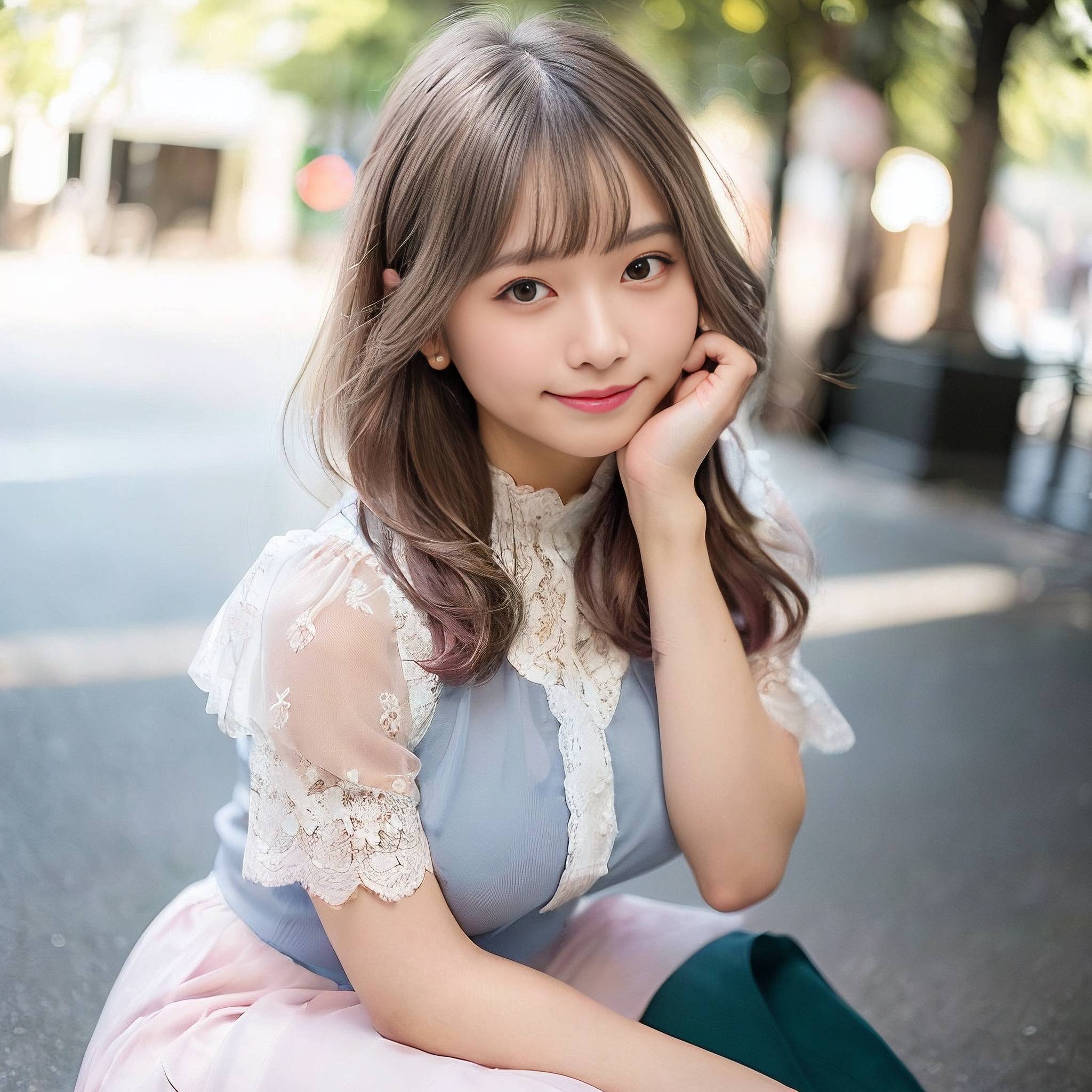 a young woman is talking on a cell phone 