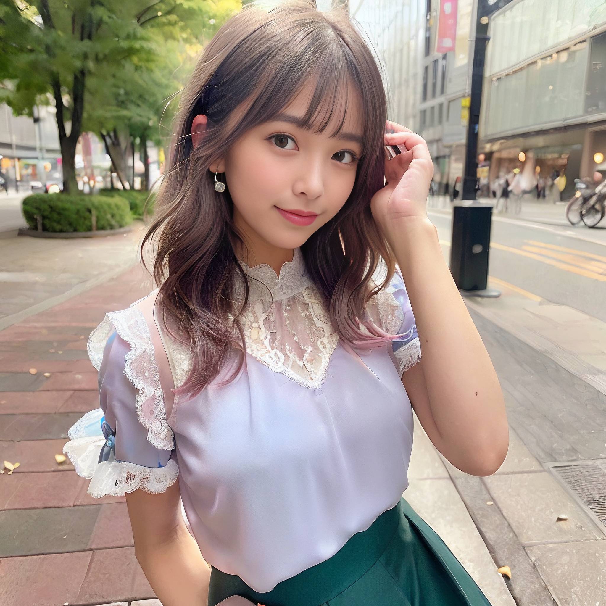 a woman in a pink dress is holding a cell phone 