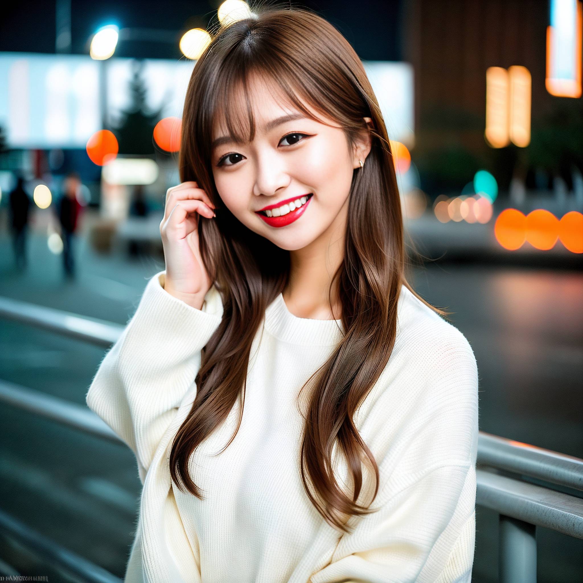 a woman in a white dress talking on a cell phone 