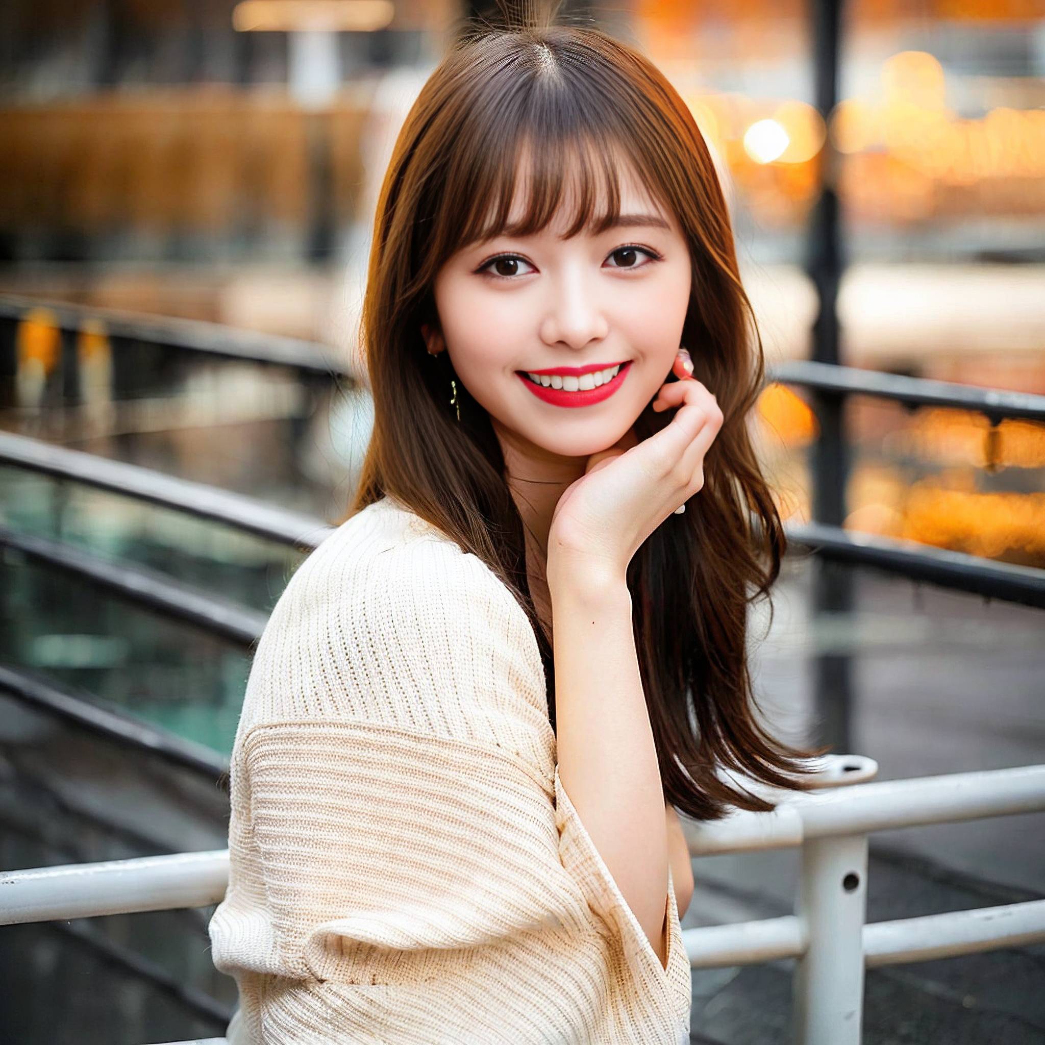 a young woman smiles as she poses for a picture 