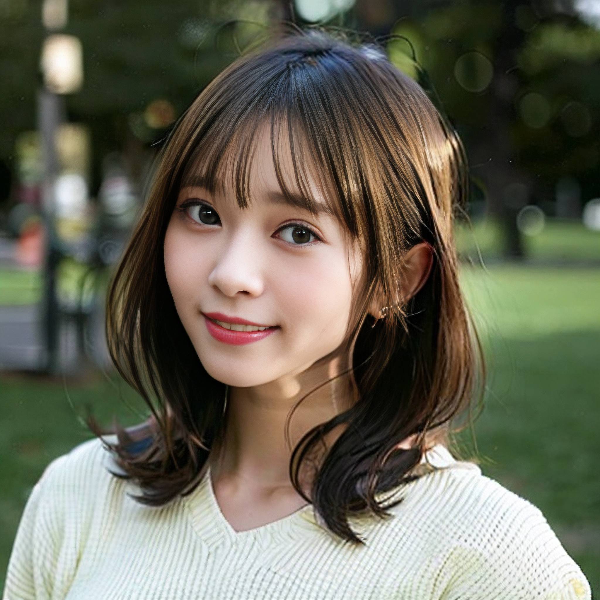 a young girl smiles as she poses for a picture 