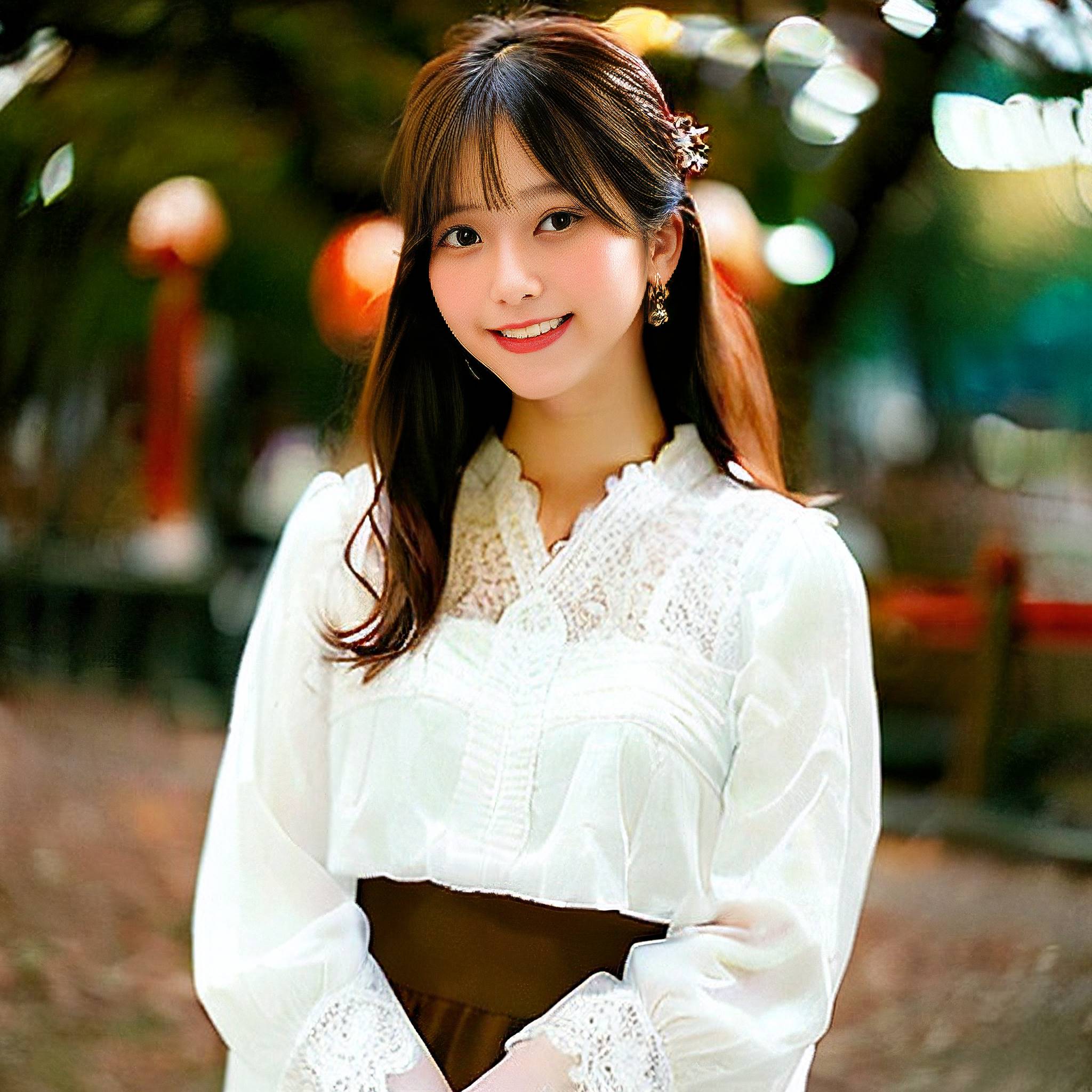 a woman in a white dress holding a white flower 