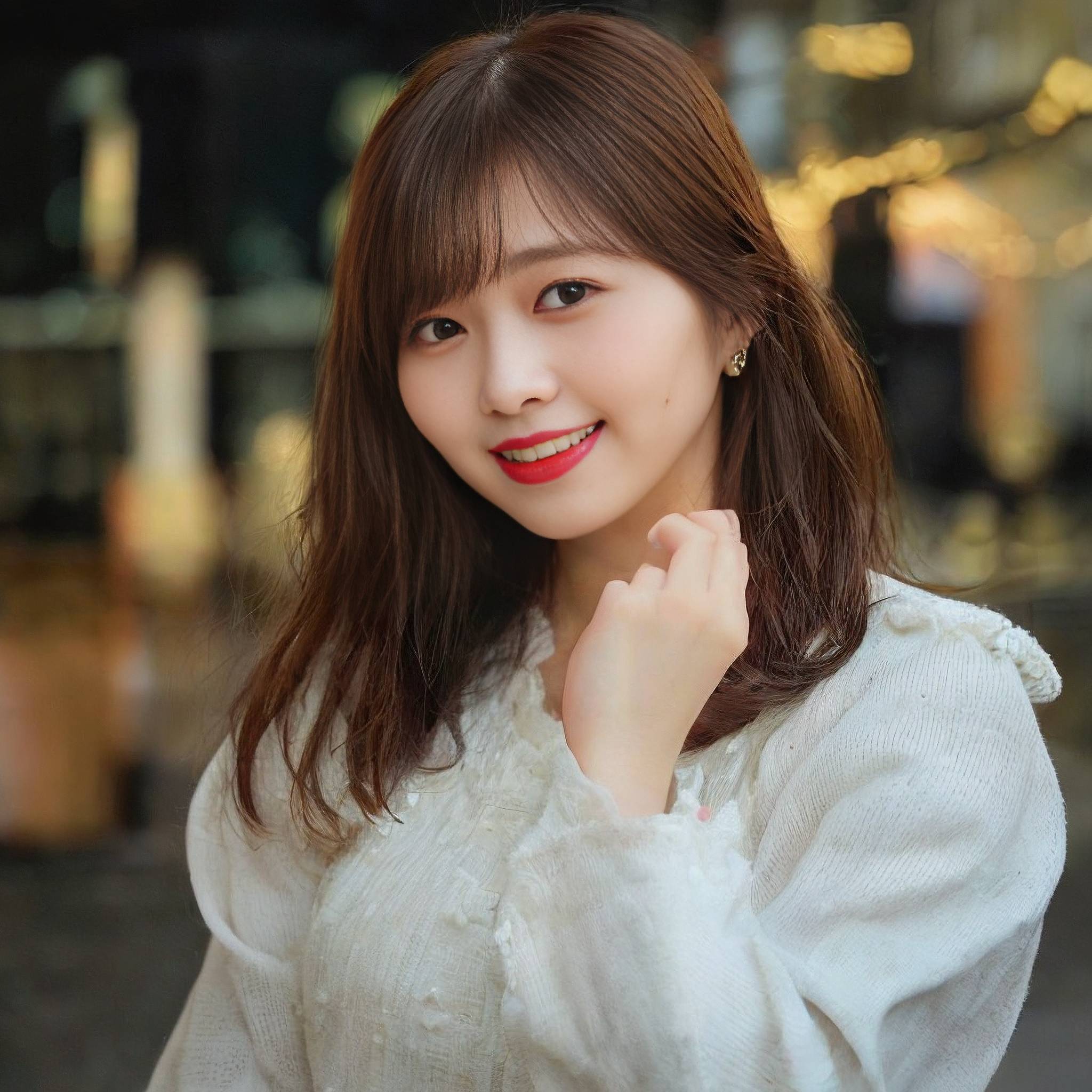 a woman in a white dress holding a white object 