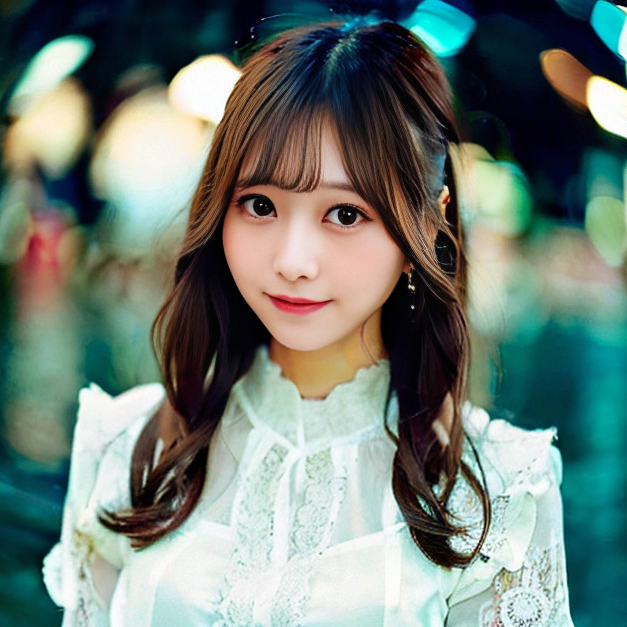 a woman in a white dress is posing for a picture 