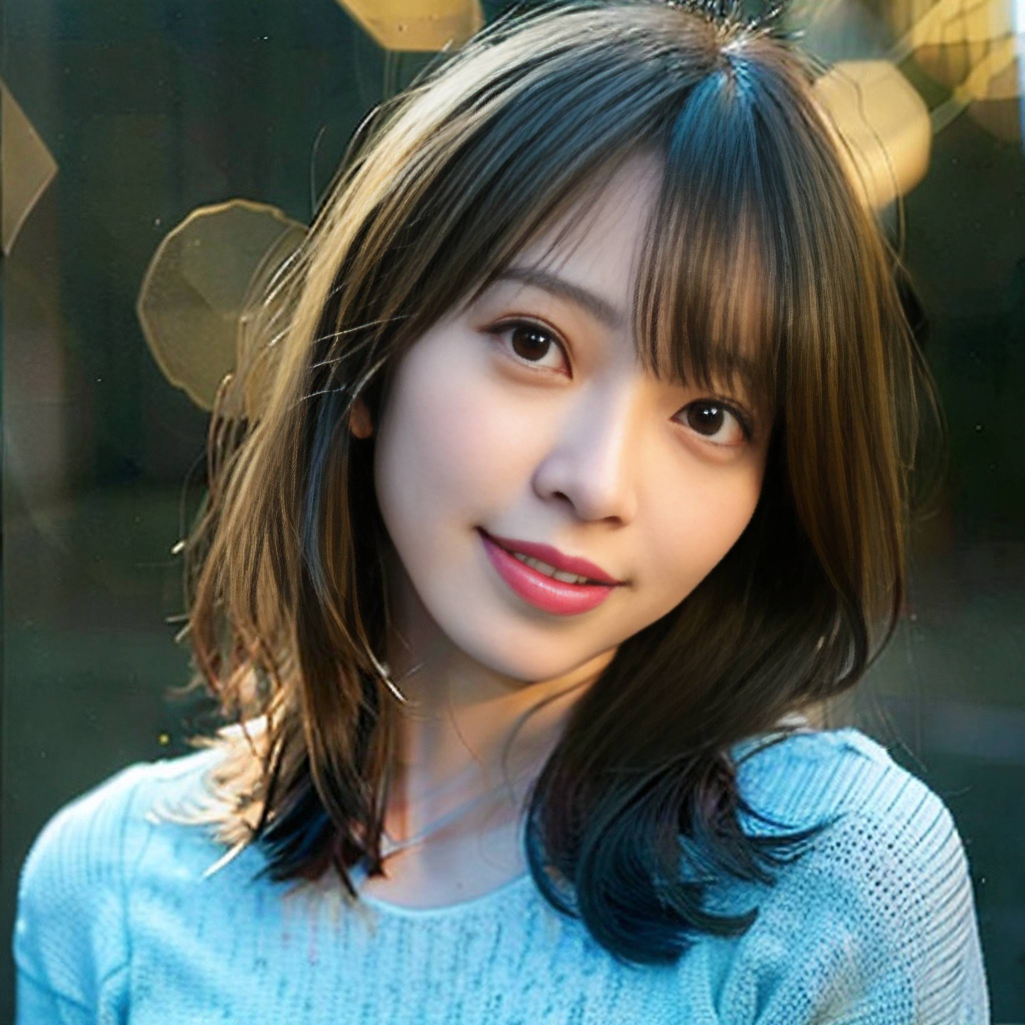 a beautiful young woman with a smile on her face 