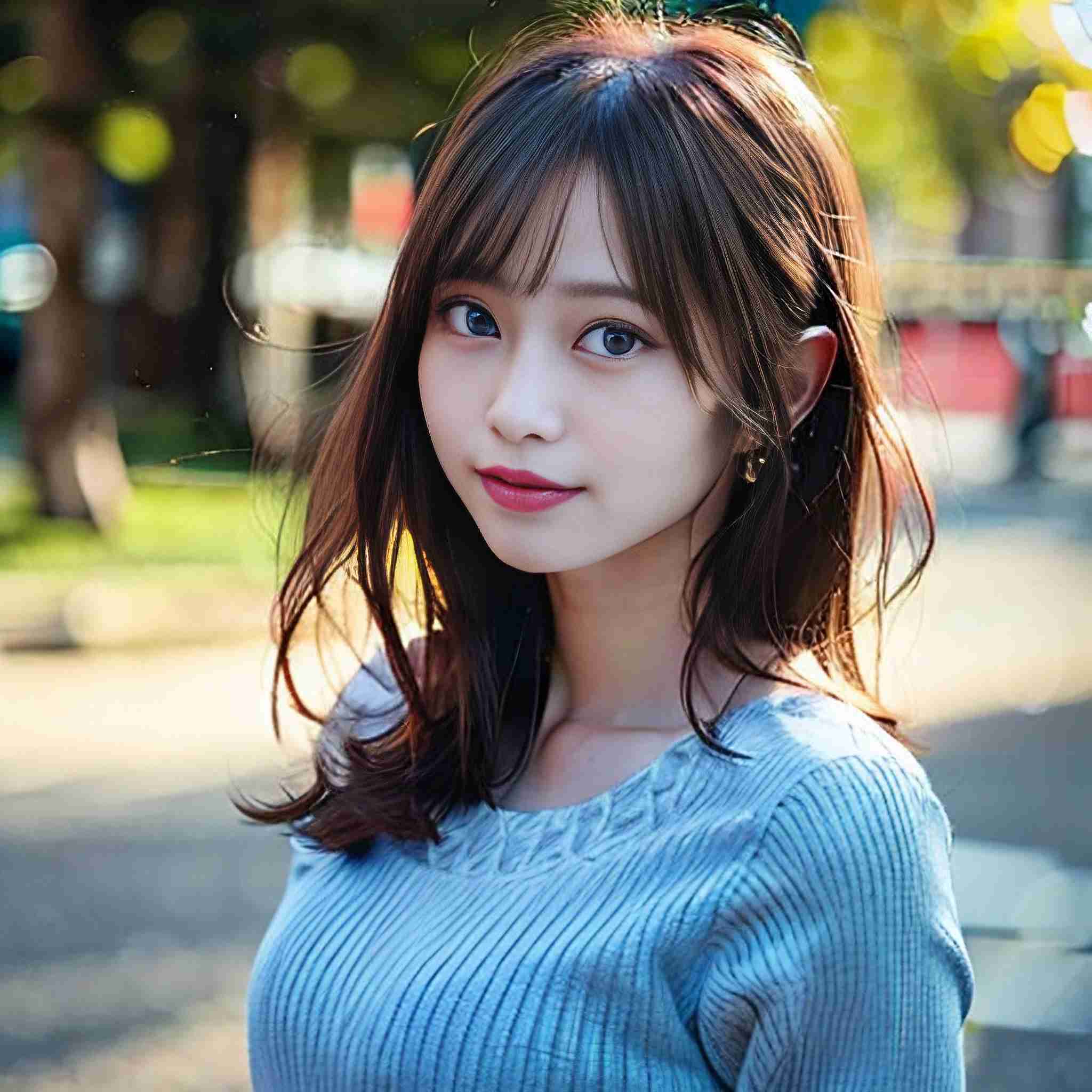 a young woman smiles as she poses for a picture 