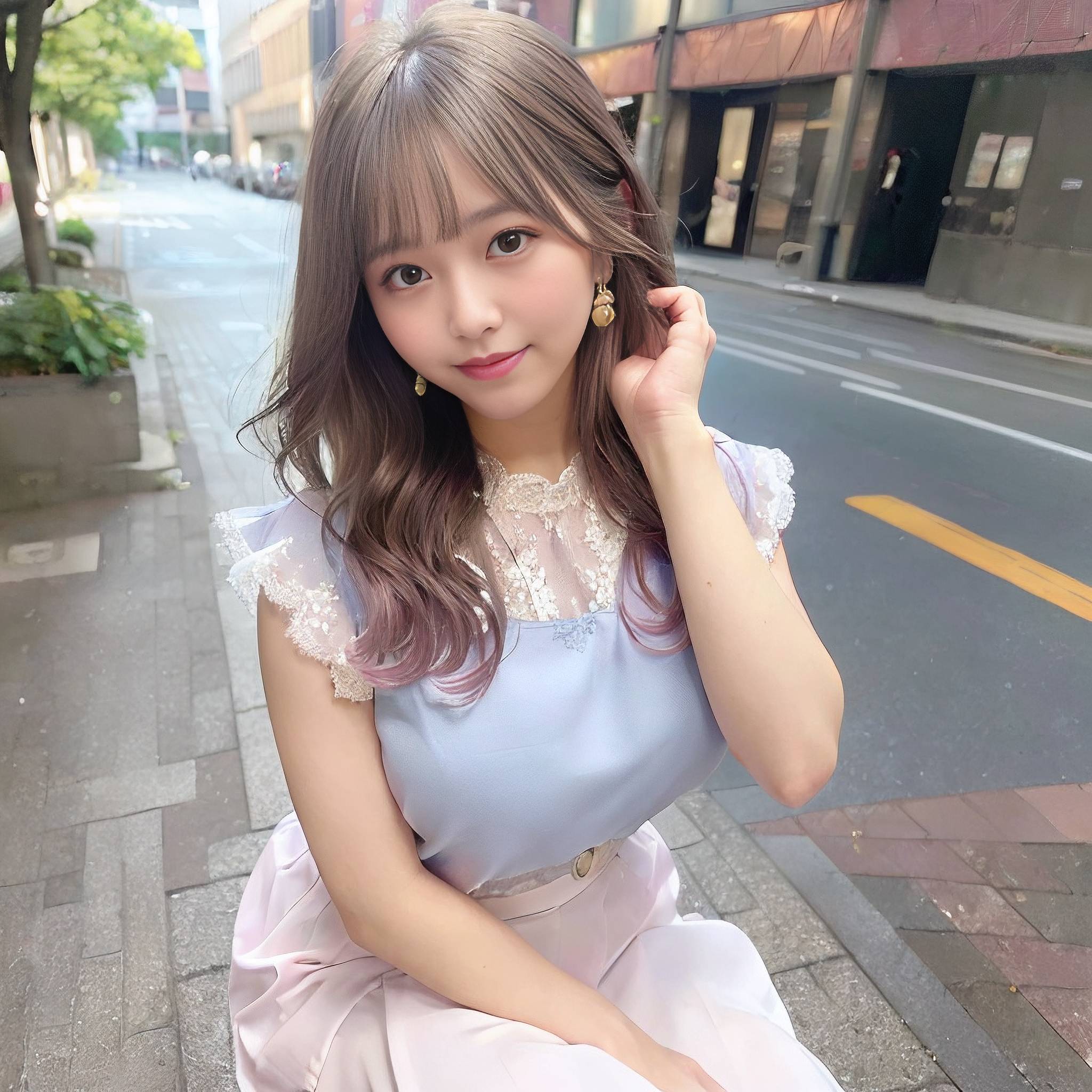 a young girl is holding a cell phone to her ear 