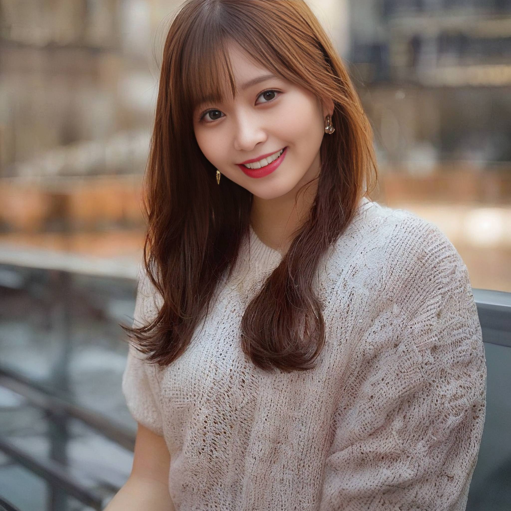 a woman in a white shirt and black pants posing for a picture 