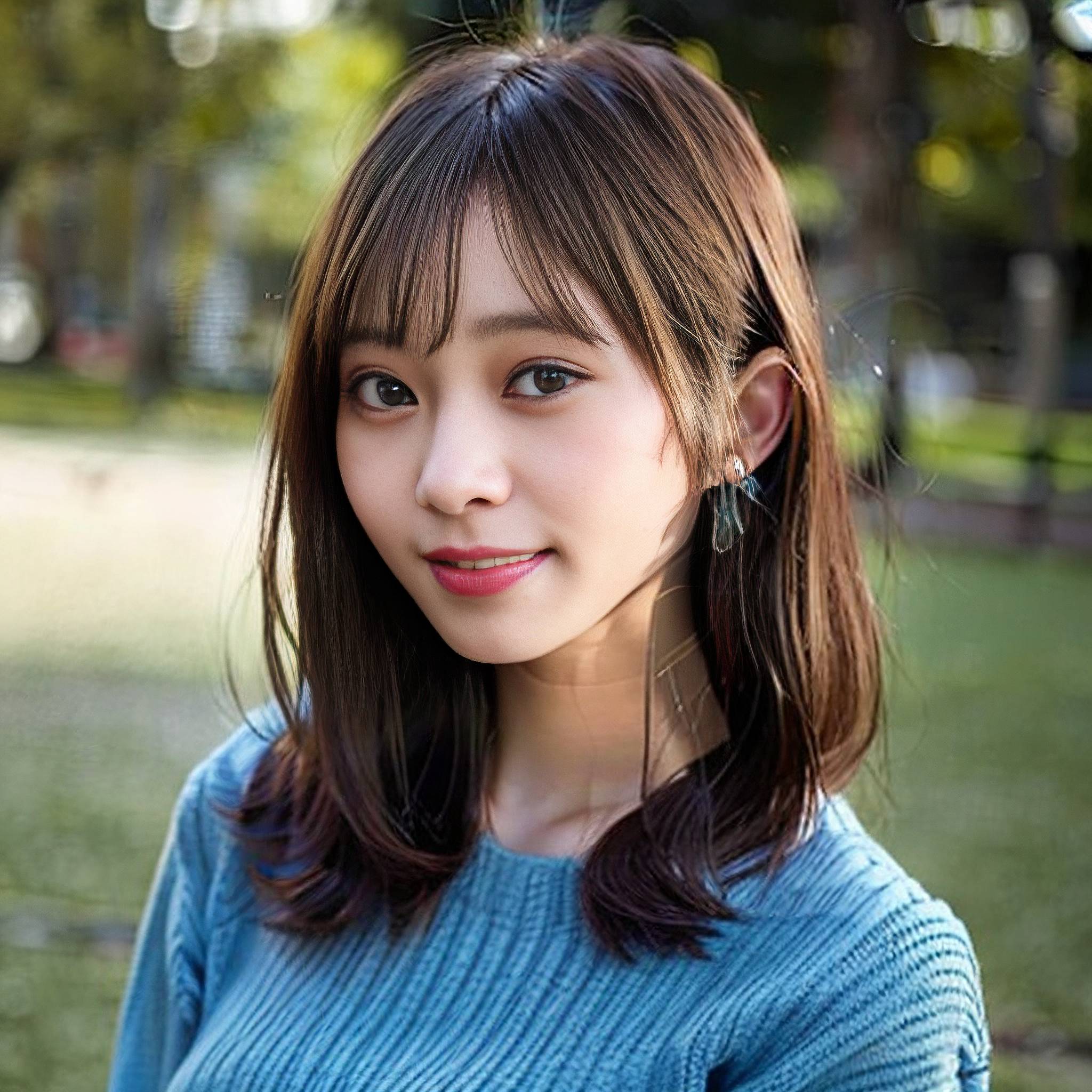 a pretty young lady standing in a grassy field 
