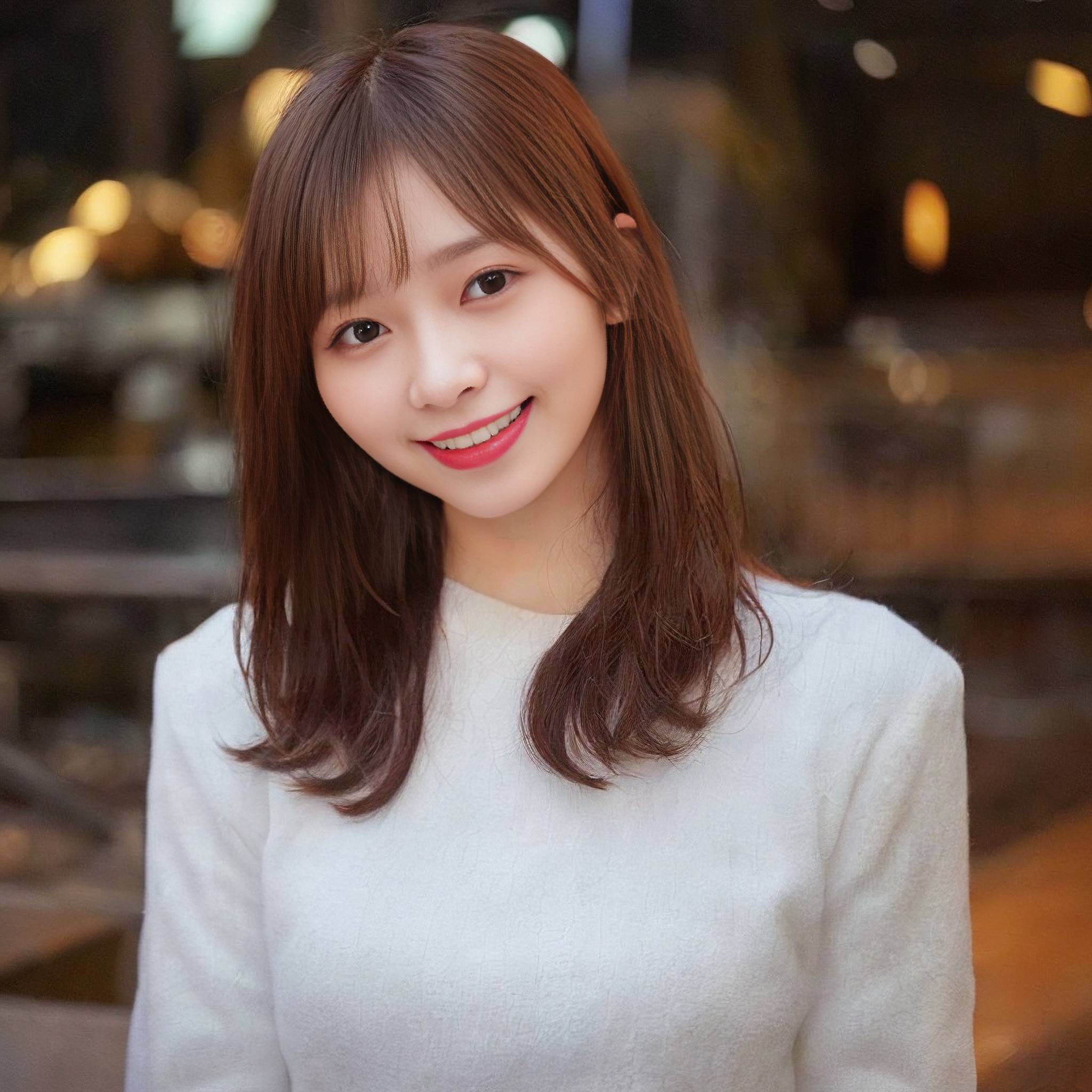 a woman in a white shirt and black pants posing for a picture 