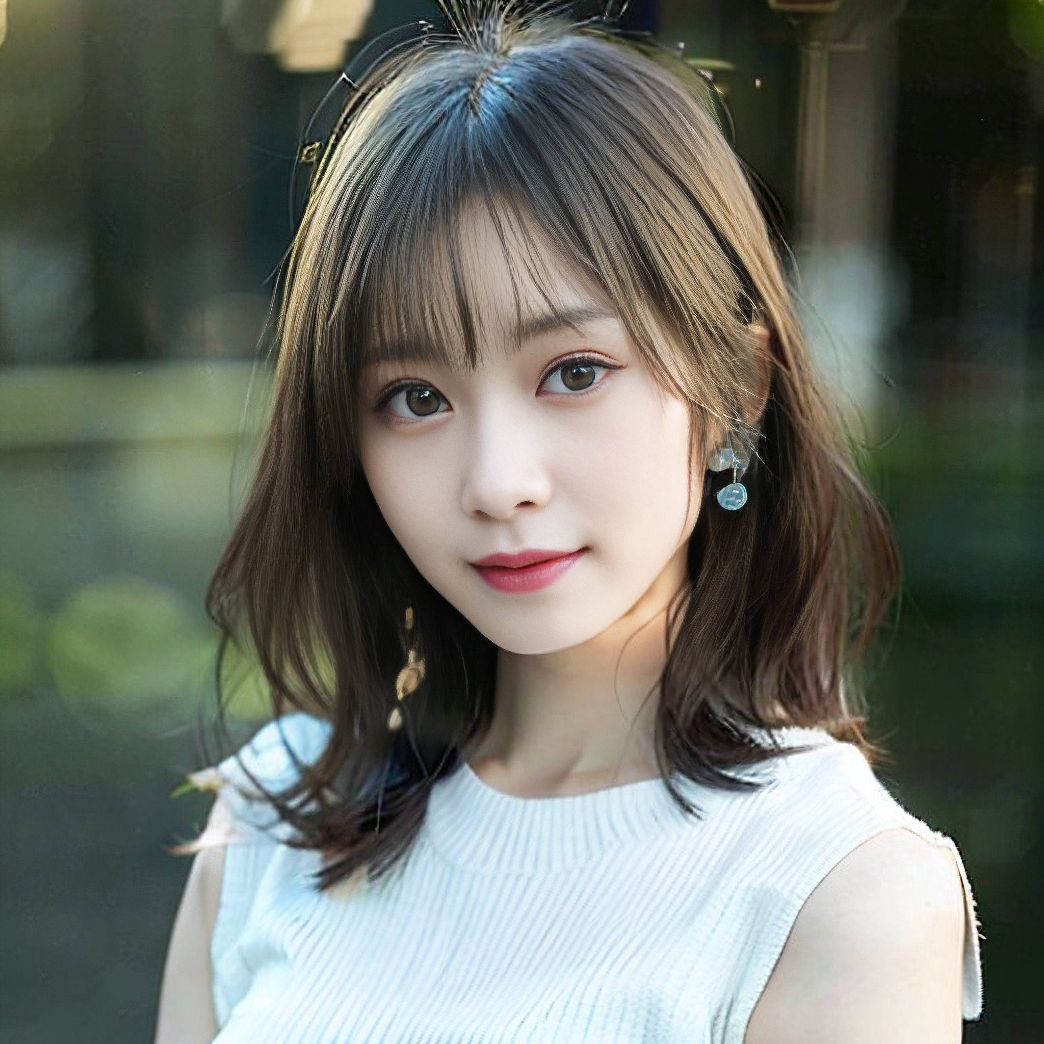 a young girl smiles as she poses for a picture 