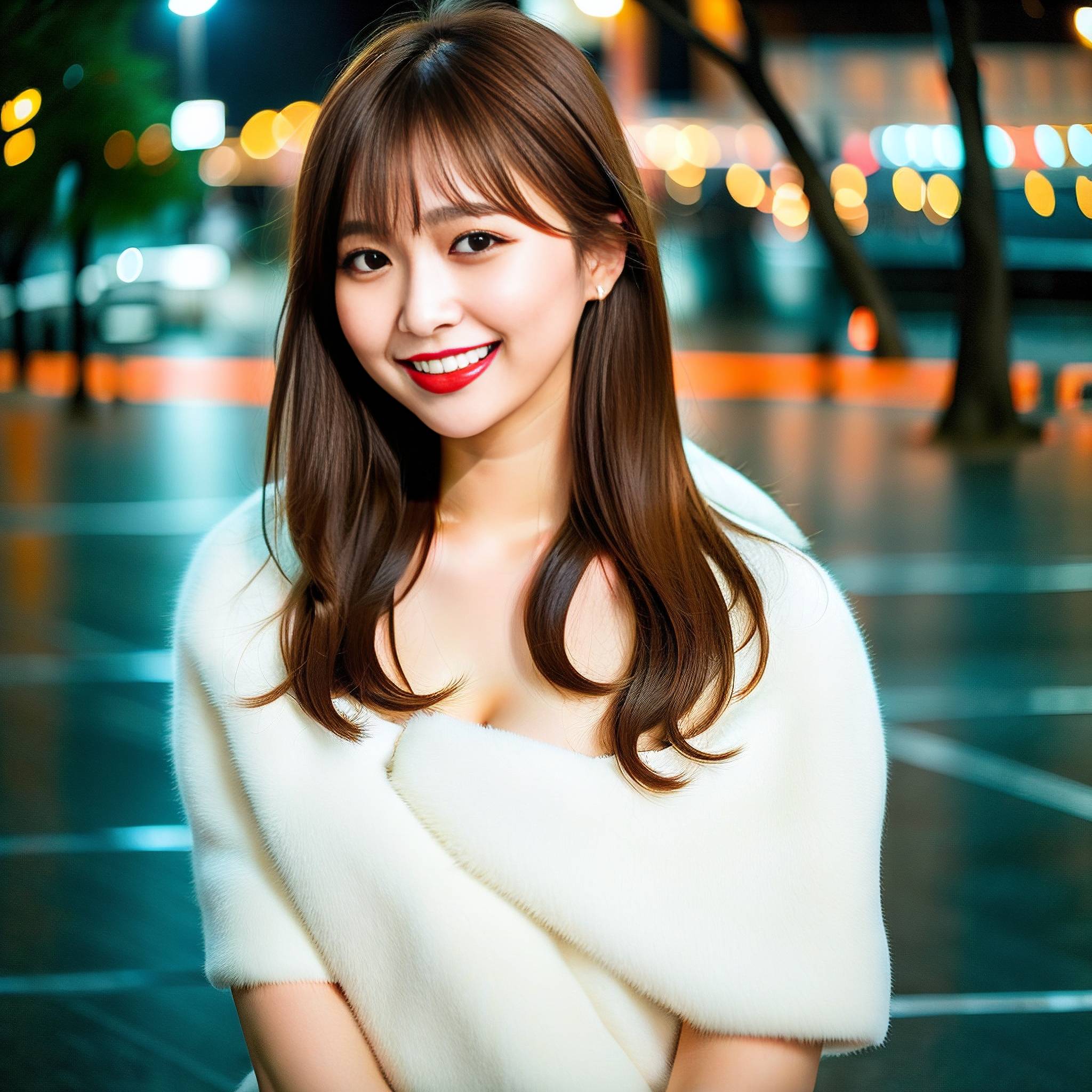 a woman in a white dress is posing for a picture 