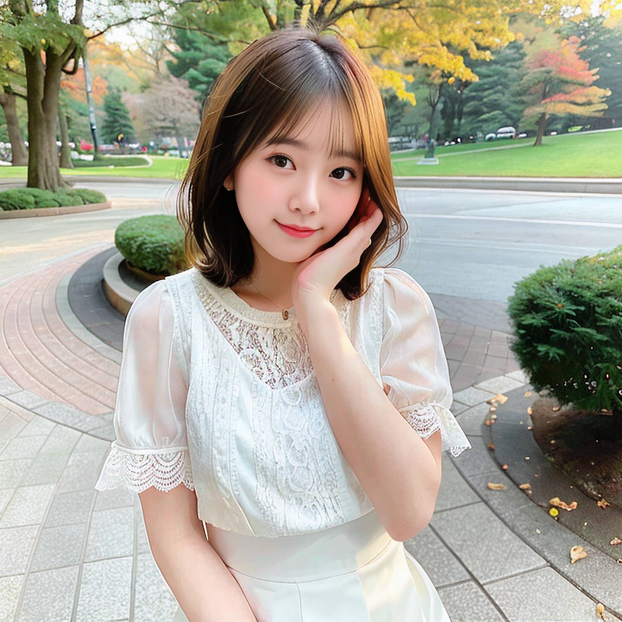 a beautiful young woman posing for a picture 